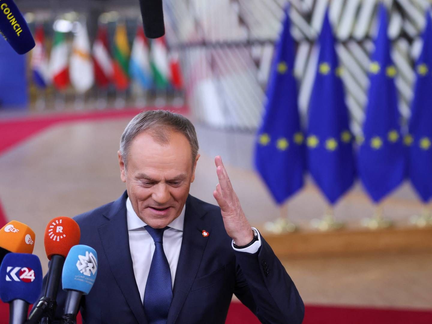 Premierminister Donald Tusks nye, EU-venlige regering i Polen vil tilbagerulle udskældt retsreform. | Foto: Johanna Geron/Reuters