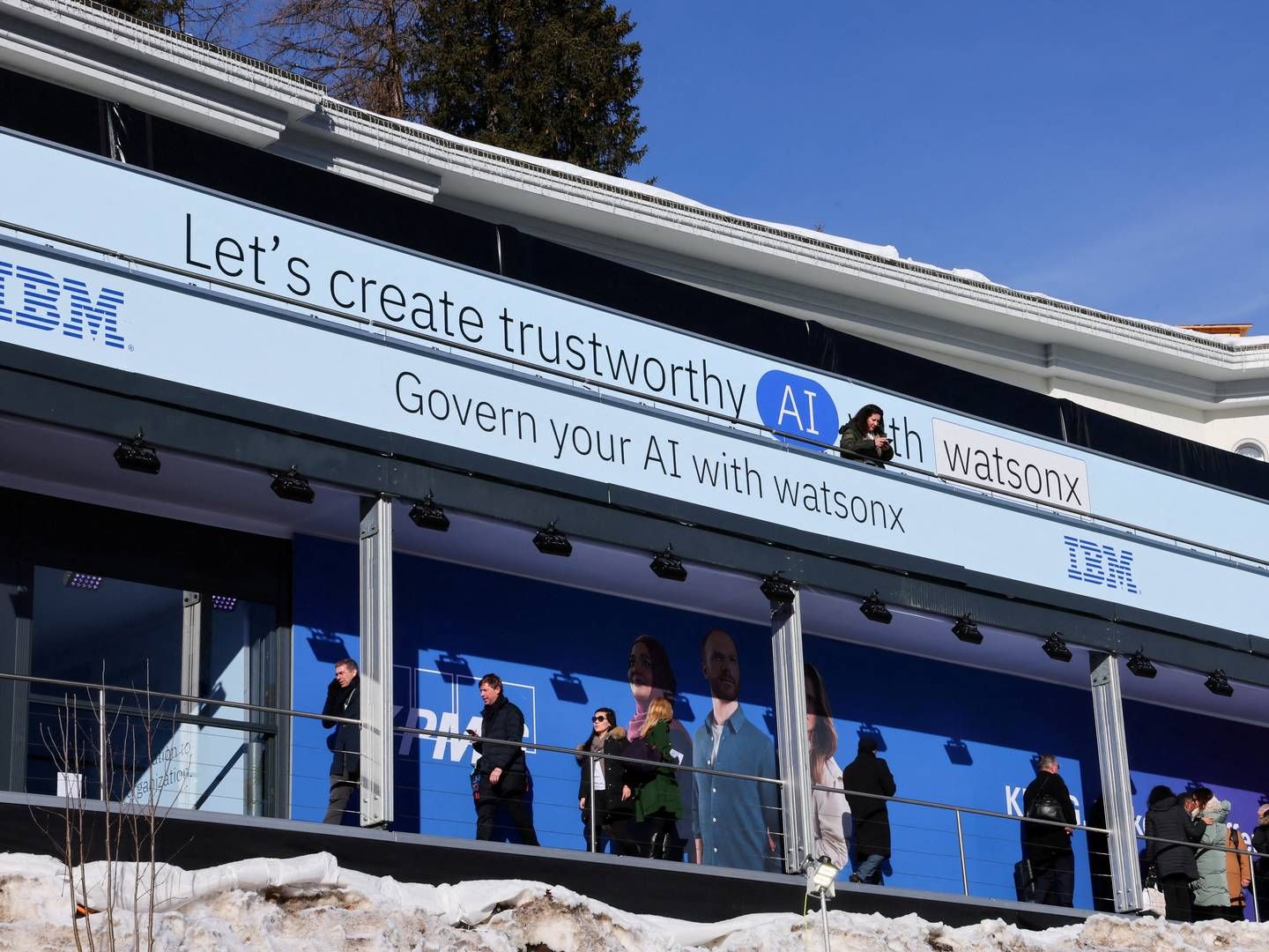 IBM-brandet har gennem 100 år gennemført markante skift senest til anvendelse af kunstig intelligens i virksomheder. Arkivfoto fra World Economic Forum i Davos i januar. | Foto: Denis Balibouse/Reuters/Ritzau Scanpix