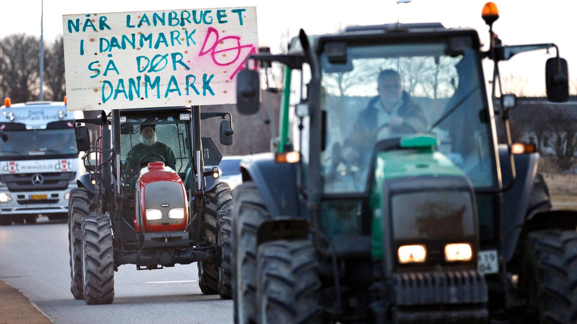 Omkring 500 traktorer satte kursen mod København i 2020 i protest mod vandmiljøplanen. | Foto: Jens Dresling/Politiken/Ritzau Scanpix