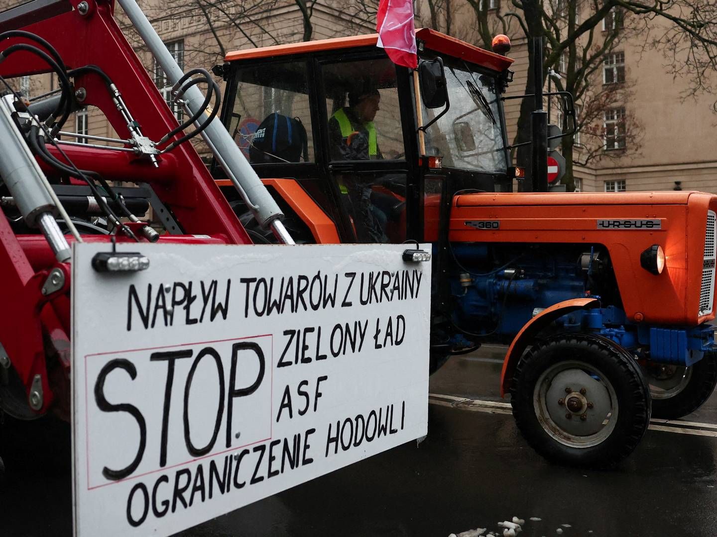 Polske landmænd protesterer i øjeblikket, ligesom landmænd i en række andre lande. | Foto: Kacper Pempel/Reuters/Ritzau Scanpix