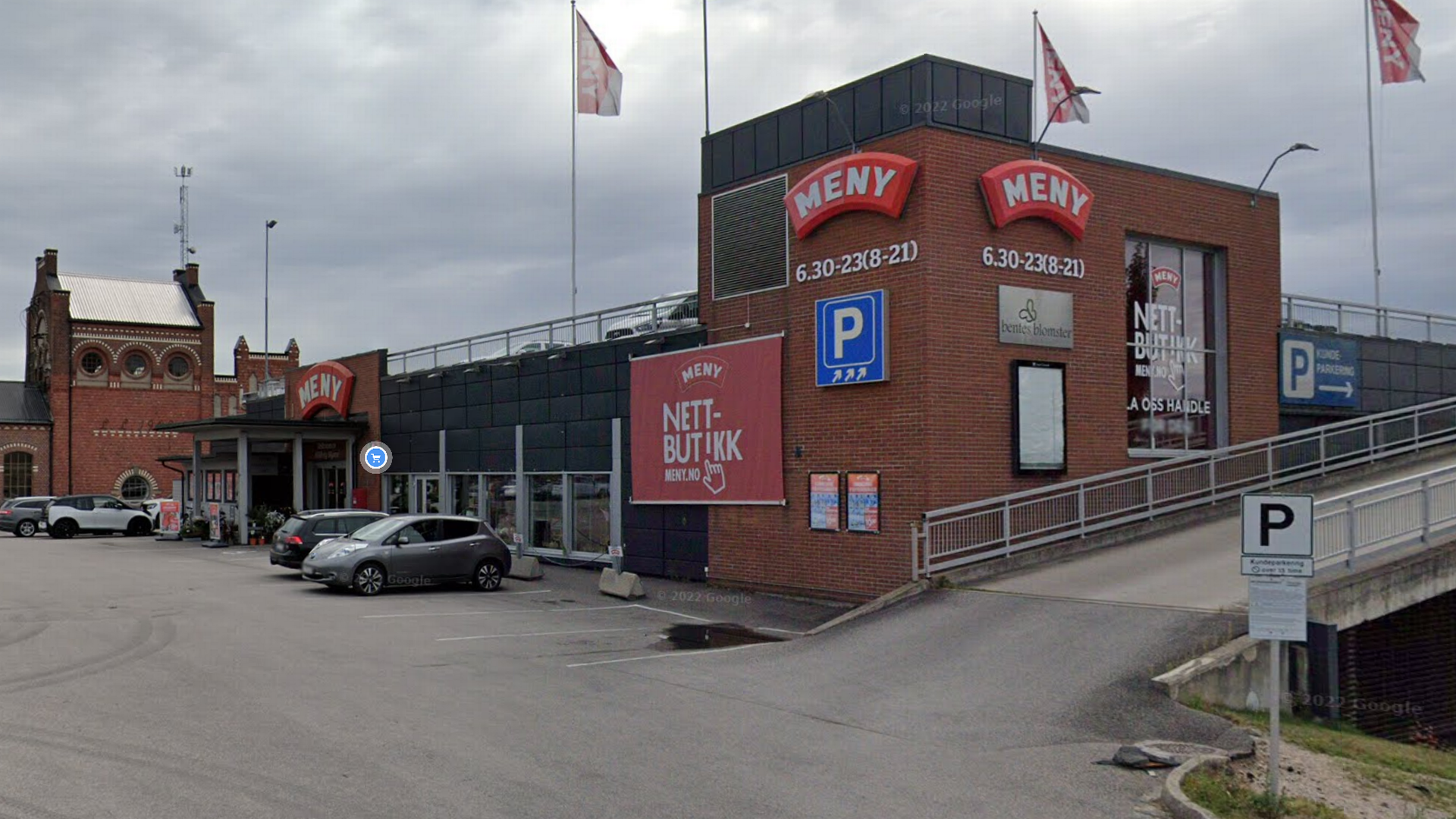 Nok en Meny-butikk i Skien endrer konsept. | Foto: Google Street View