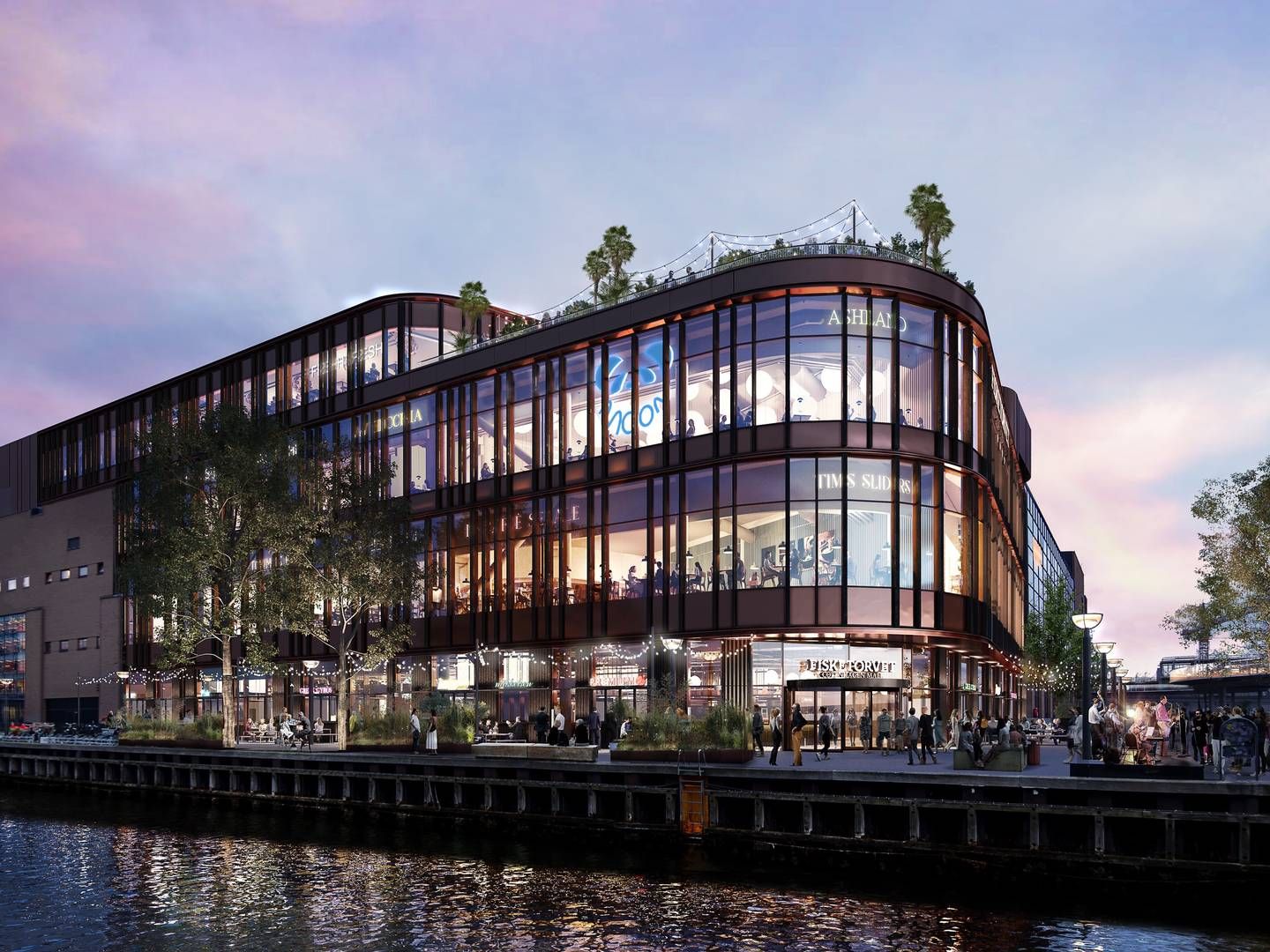Det fire etagers store madcenter kommer til at ligge med udsigt ud over Københavns havn. | Foto: Fisketorvet/Pr