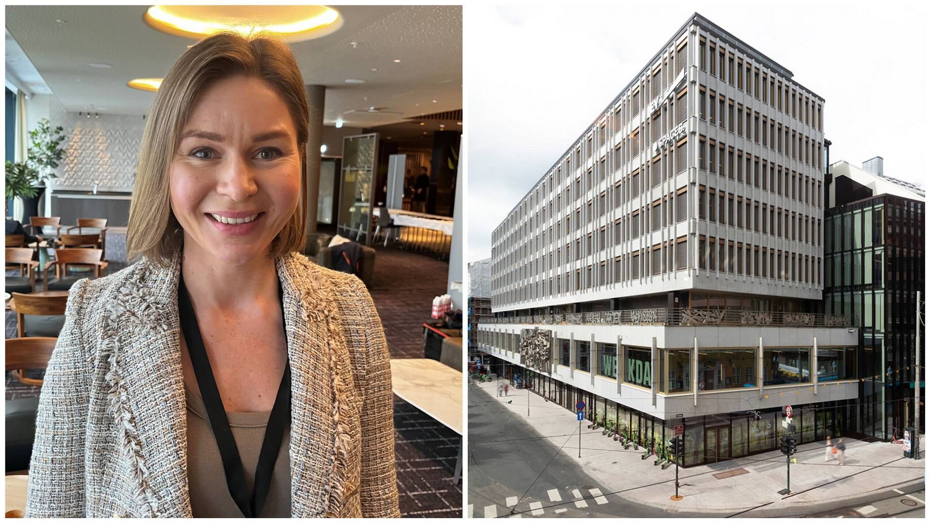 HYGGELIG: Administrerende direktør Matilde Vinje kaller prisen en «hyggelig anerkjennelse av lang og hard innsats». | Foto: Anita Bakk Henriksen / Schage Eiendom / Collage: EiendomsWatch