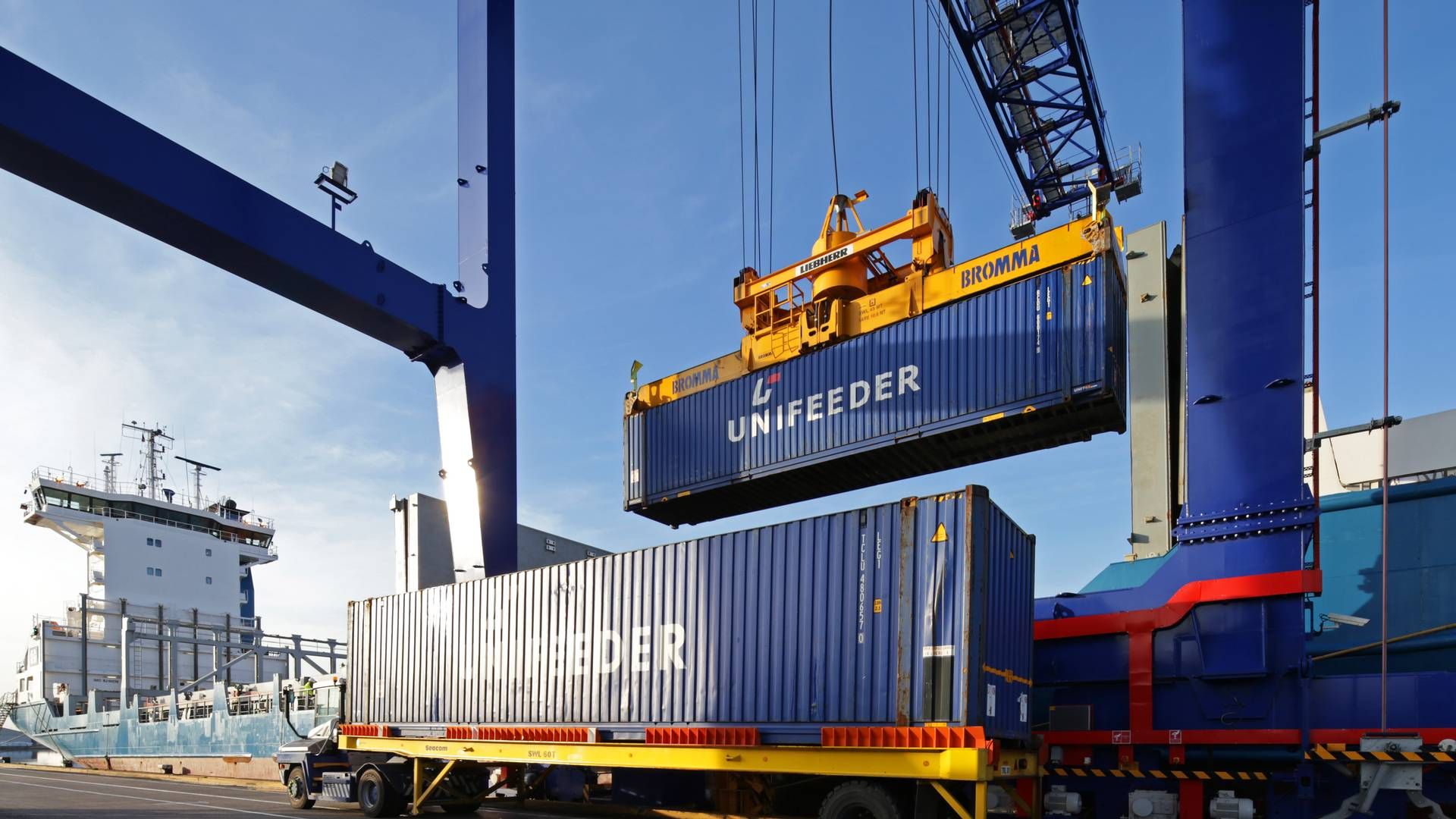 Feeder shipping company Unifeeder, owned by DP World, wants to cut a quarter of its CO2 emissions by 2030. | Photo: Pr-foto