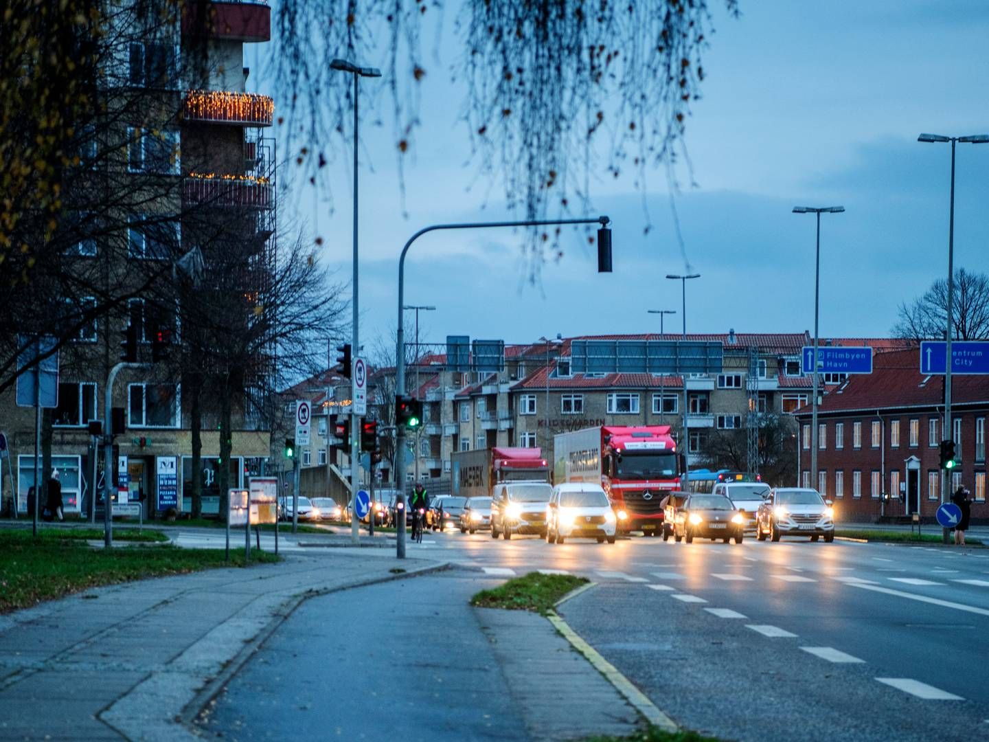 Der er bl.a. nulemissionszoner på vej i Aarhus, hvor billedet her er fra. | Foto: Marie Ravn/Ritzau Scanpix