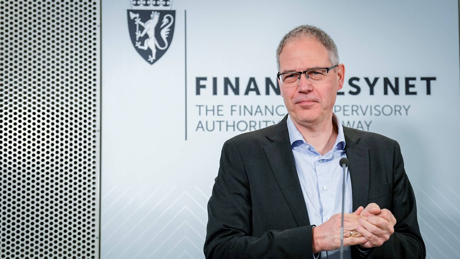 OMORGANISERER: Finanstilsynet, her representert ved Finanstilsynsdirektør, Per Mathis Kongsrud, omorganiserer organisasjonen. | Foto: Stian Lysberg Solum / NTB