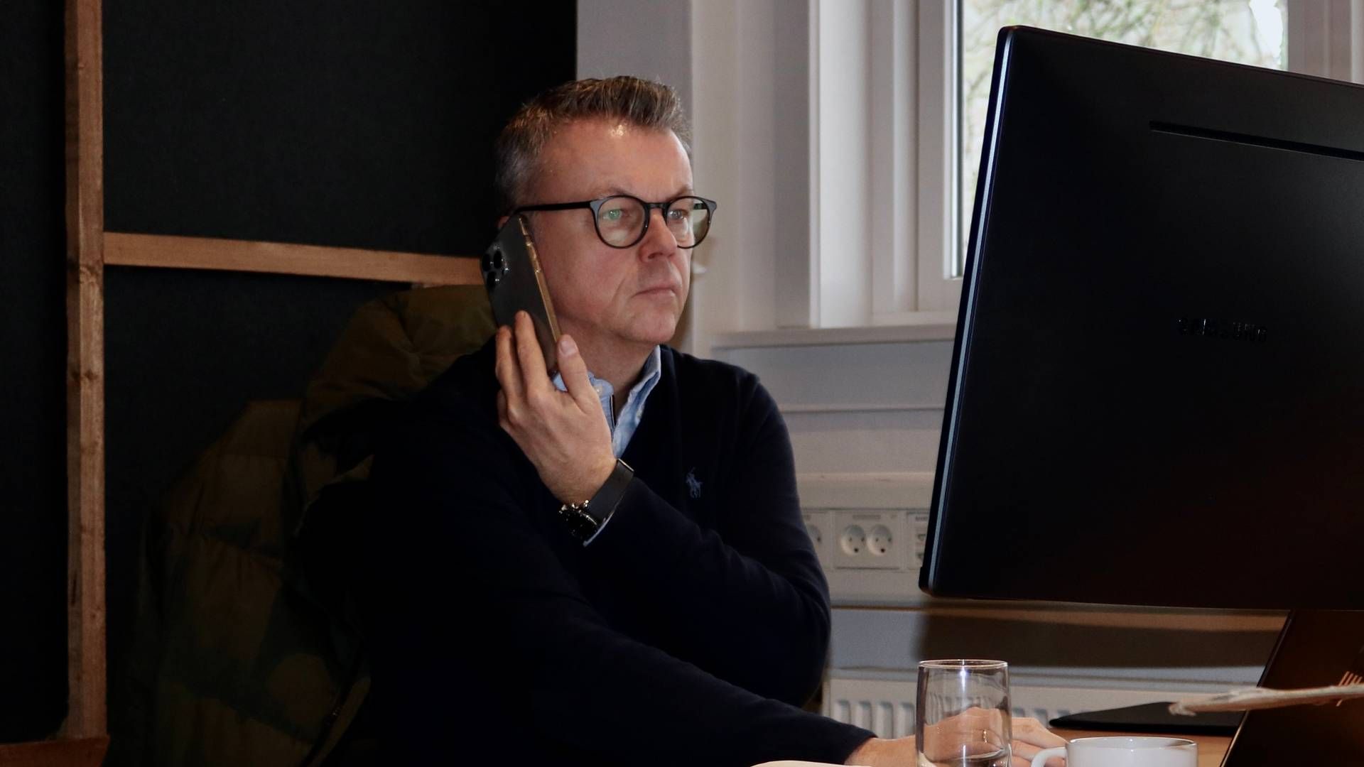 Michael Stig Nielsen har fået indrettet sig med kontor i Slagelse ikke langt fra privatboligen. | Foto: Pr-foto