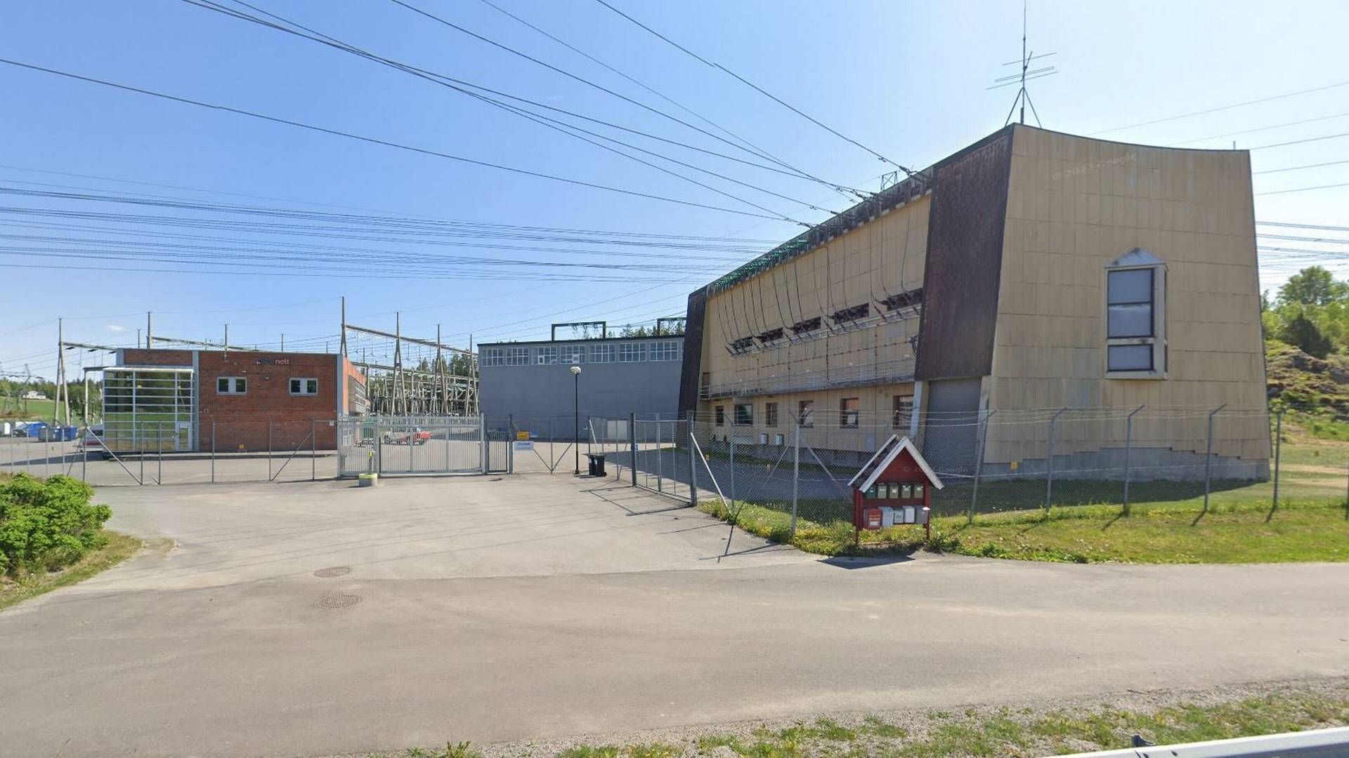 Tegneby transformatorstasjon i Vestby. | Foto: Skjermbilde fra Google Maps.