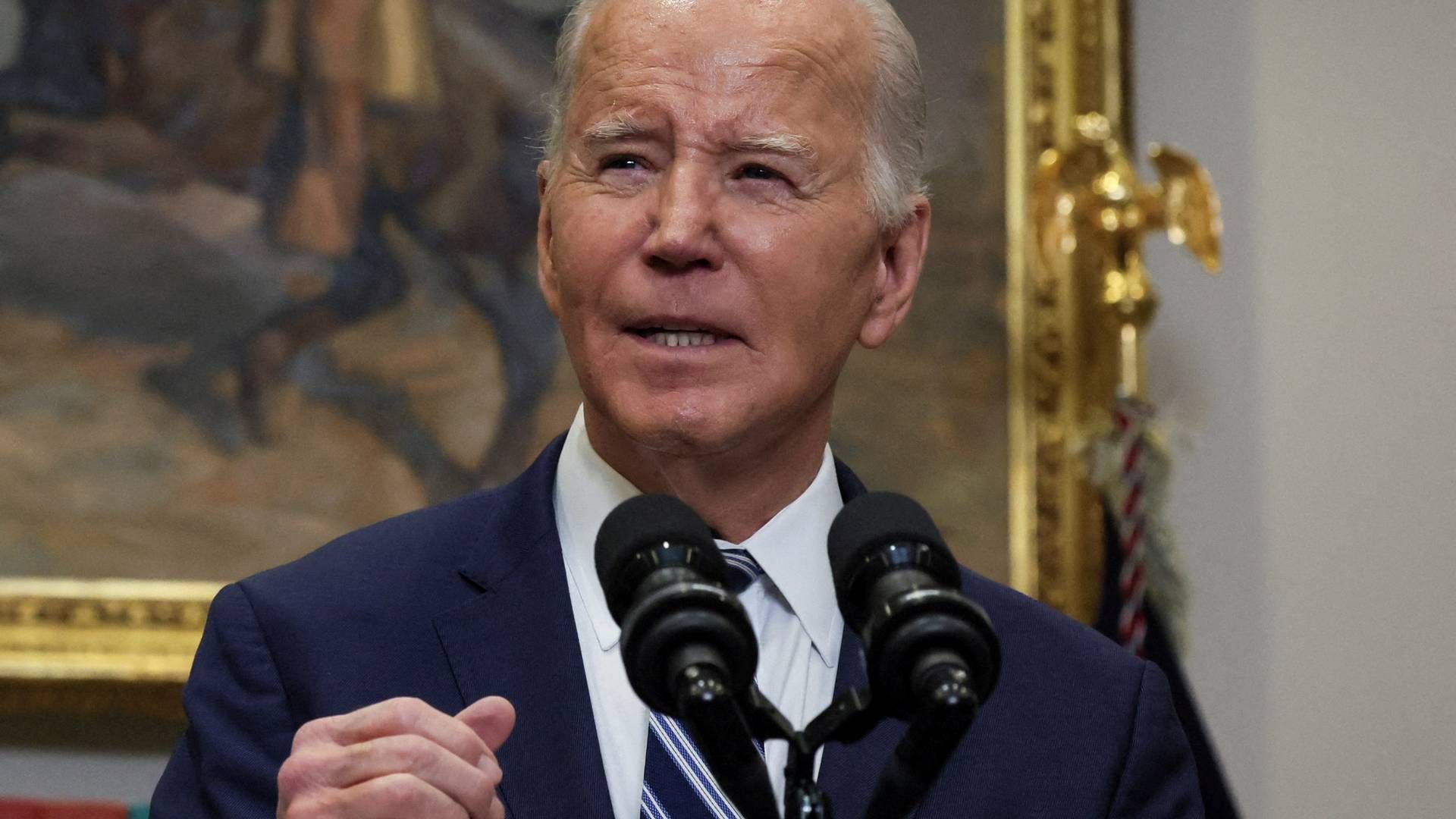 Den amerikanske præsident Joe Biden vil øge cybersikkerheden på tværs af de amerikanske havne. | Foto: Leah Millis/Reuters/Ritzau Scanpix