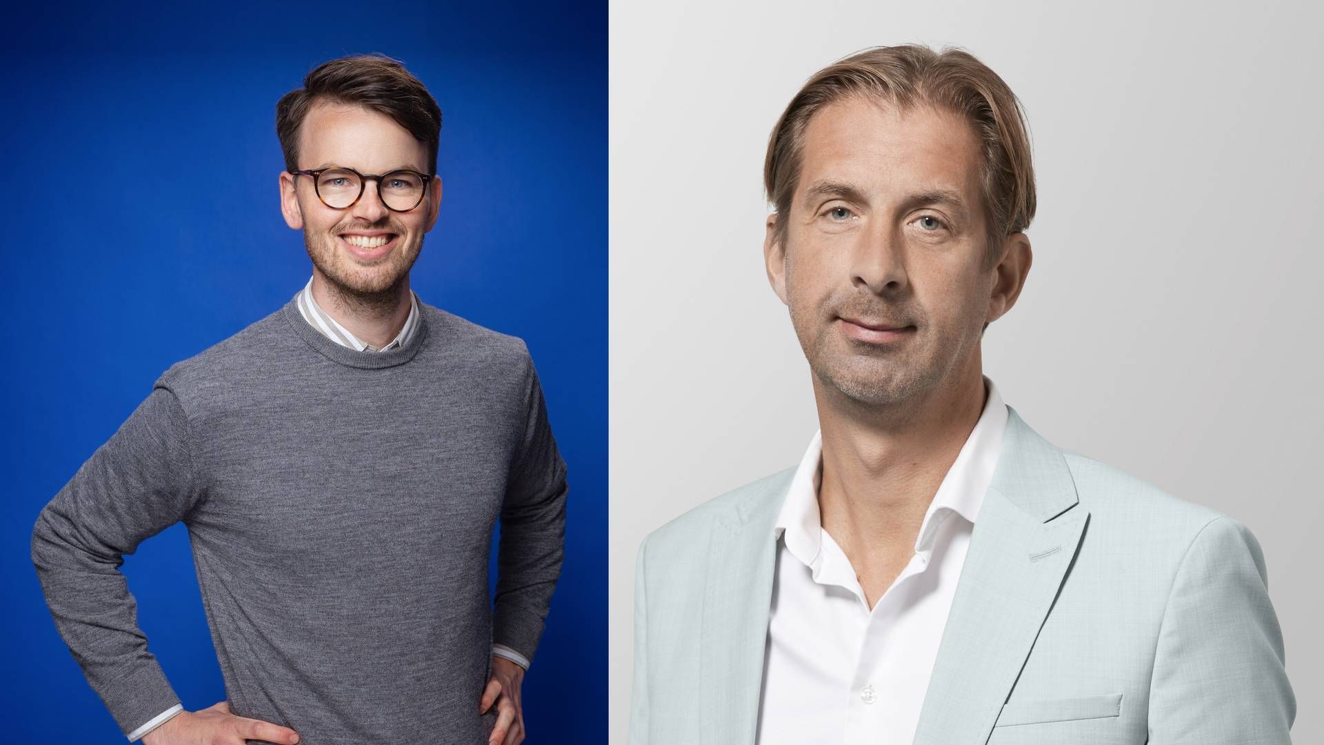 Partner hos Primetime Jakob Høegh og marketingdirektør hos Jysk og årets CMO i 2023 Michael Gade er ikke helt enige om sociale mediers relevans i 2024. | Foto: PR