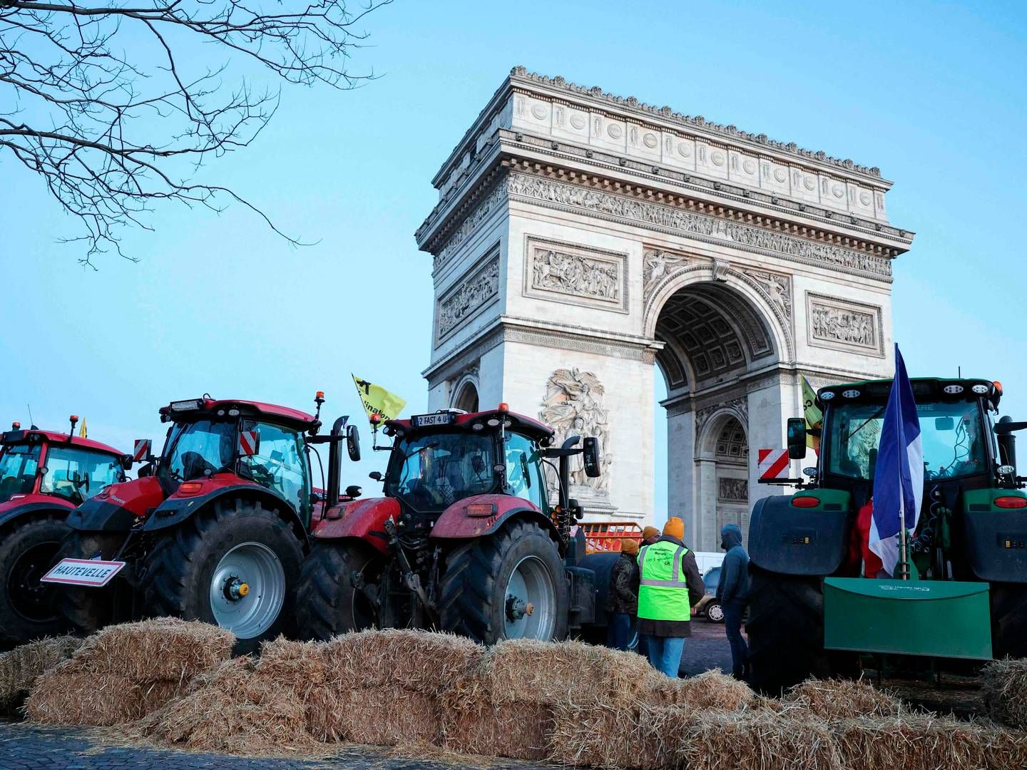 Nye landmandsprotester i Paris. | Foto: Thomas Samson/AFP/Ritzau Scanpix