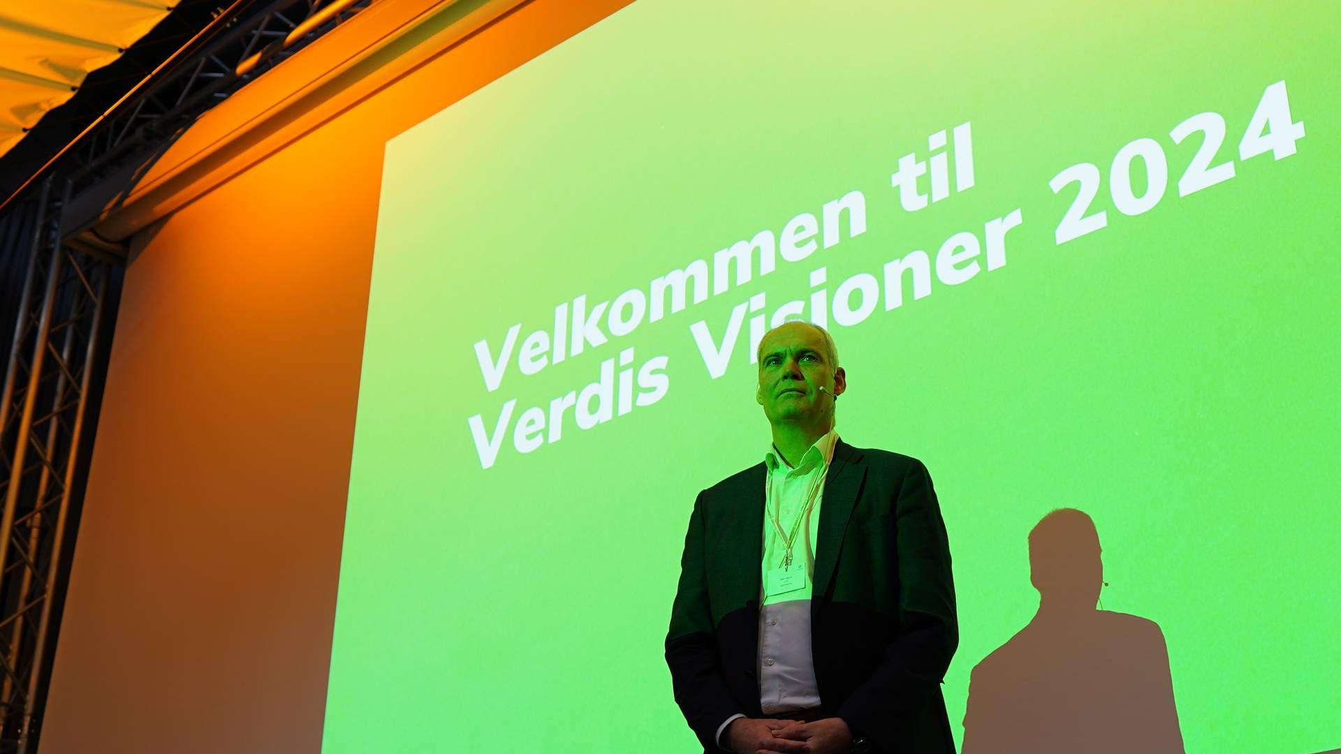 ”Vi importerer ikke i øjeblikket, men vi vil da absolut ikke udelukke det, hvis vi vil stå og mangle affald,” sagde Steen Neuchs Vedel fra scenen på konferencen i torsdags. | Foto: Andreas Nielsen/Verdis