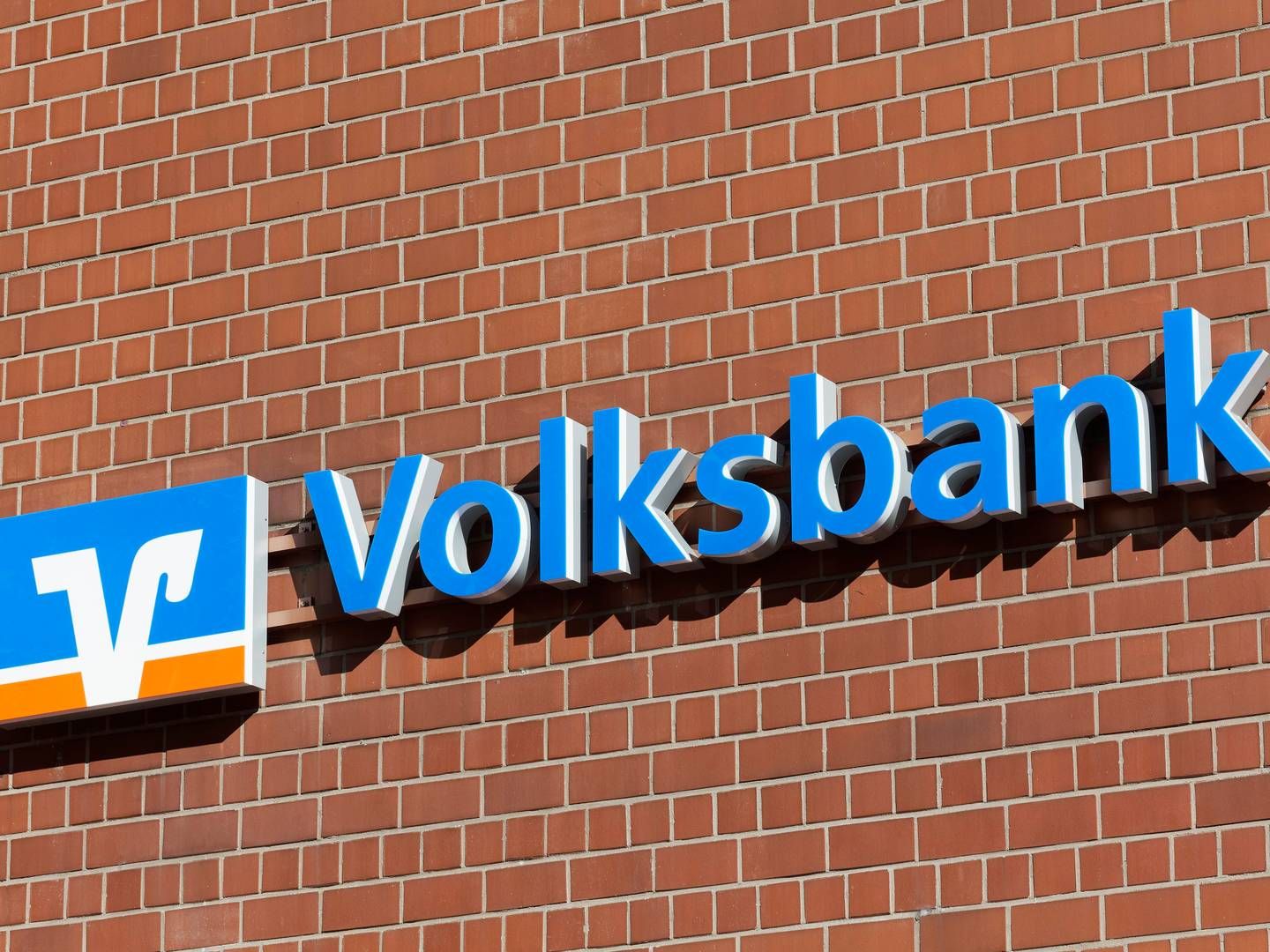 Das Logo der Volksbanken. | Foto: picture alliance / imageBROKER | Karl F. Schöfmann