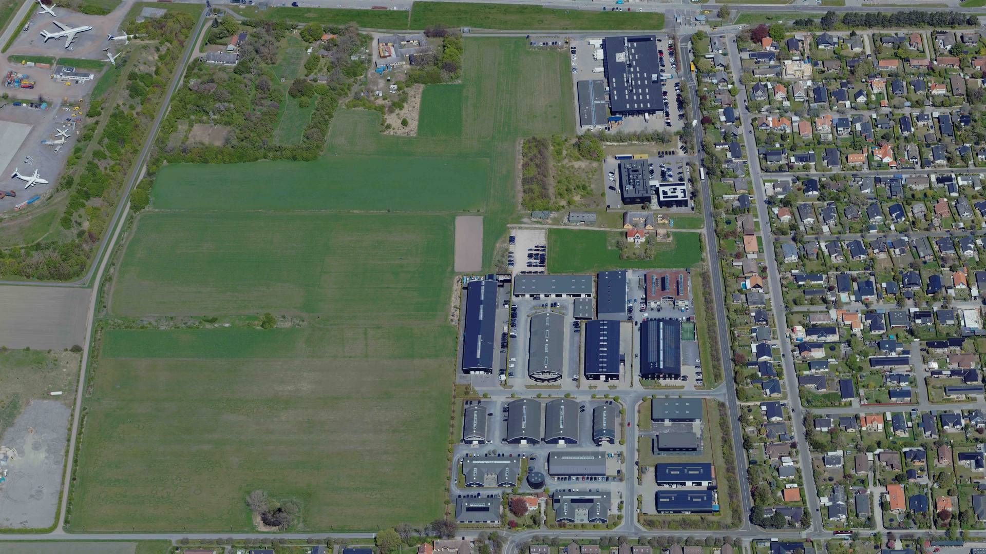 Et landsplansdirektiv bemyndiger Dragør Kommune til at etablere et nyt erhvervsområde på disse marker ved Københavns Lufthavn. | Foto: Styrelsen for Dataforsyning og Infrastruktur