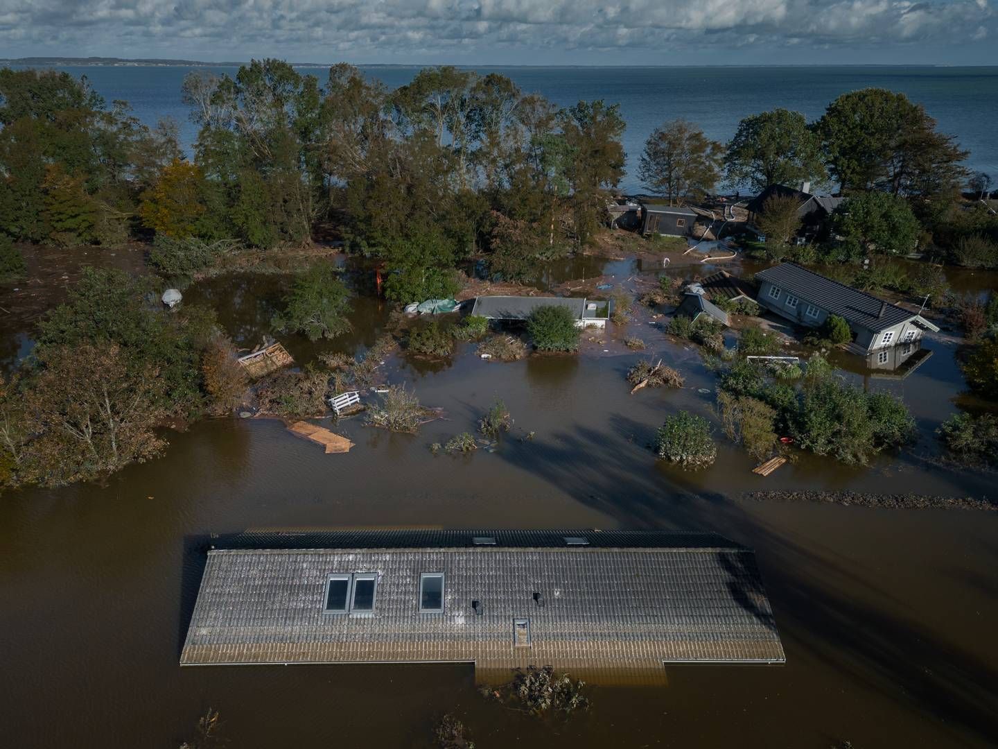 Danmark blev i slutningen af oktober 2023 ramt af en stormflod, der ser ud til at blive den hidtil dyreste. | Foto: Mads Nissen