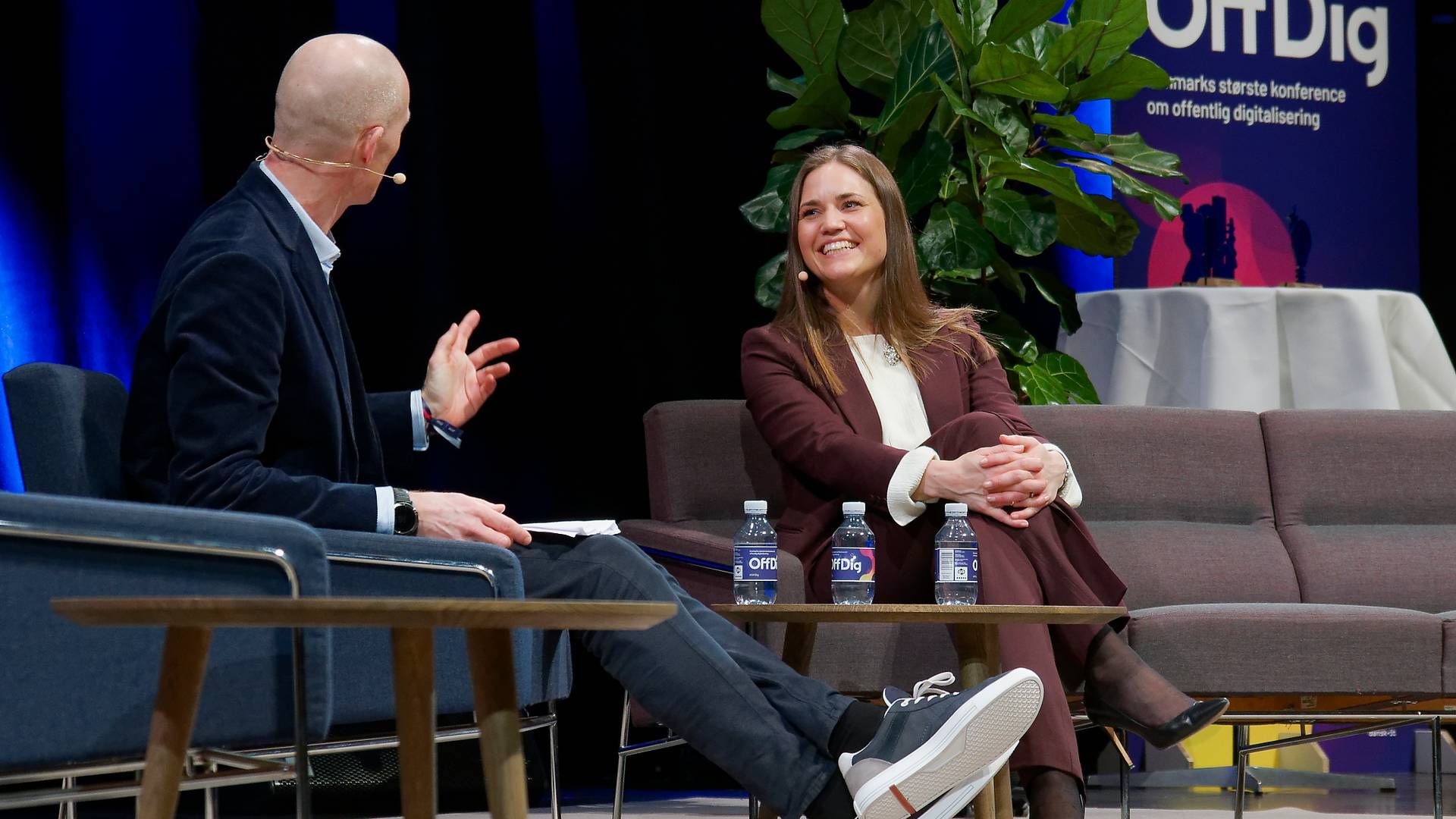 Marie Bjerre meldte afbud til Offdig i 2023, men i år var hun på plads til at drøfte visioner for Danmarks digitale fremtid. | Foto: Jesper Andersen, Dansk IT