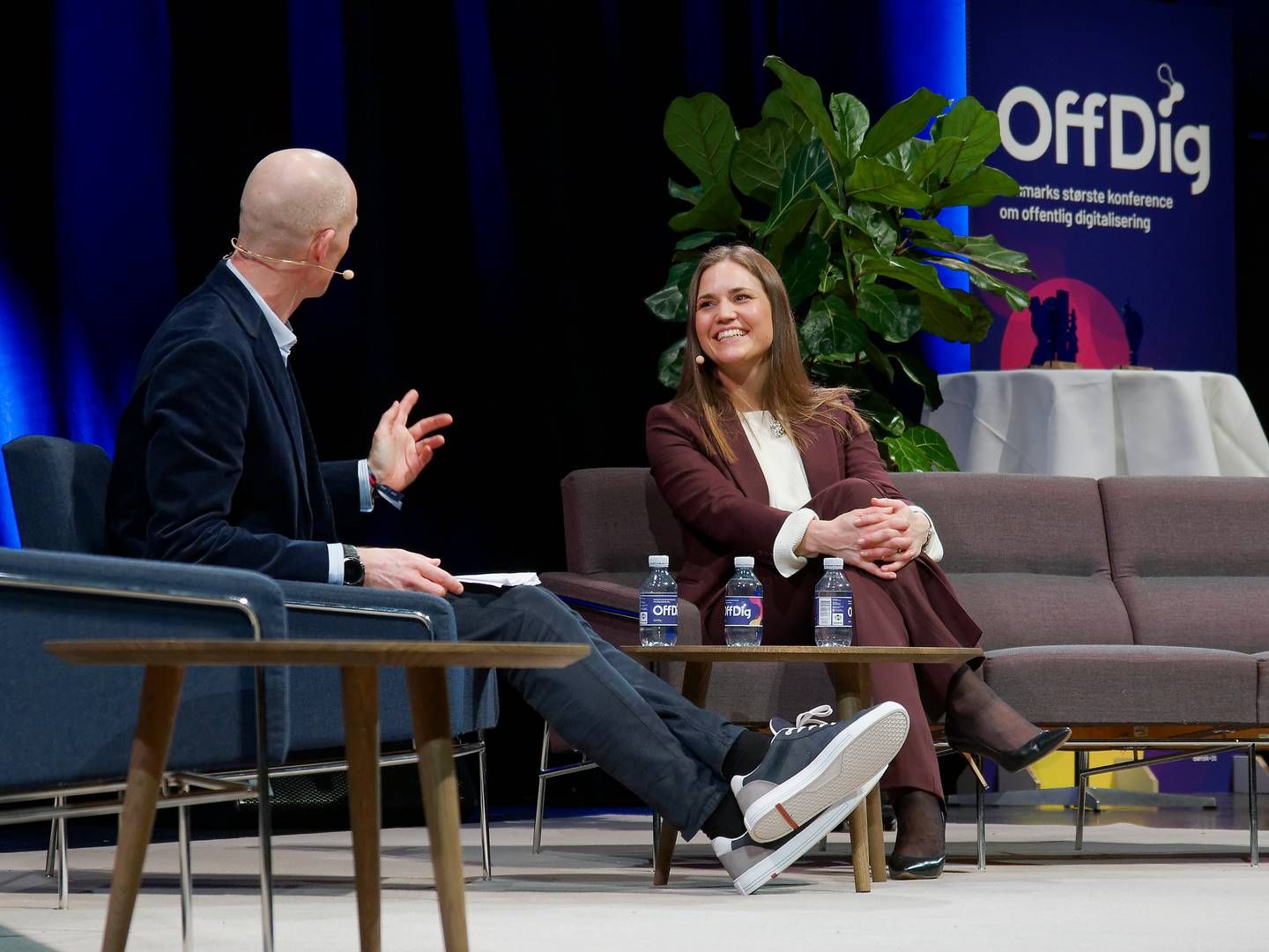 Marie Bjerre meldte afbud til Offdig i 2023, men i år var hun på plads til at drøfte visioner for Danmarks digitale fremtid. | Foto: Jesper Andersen, Dansk IT