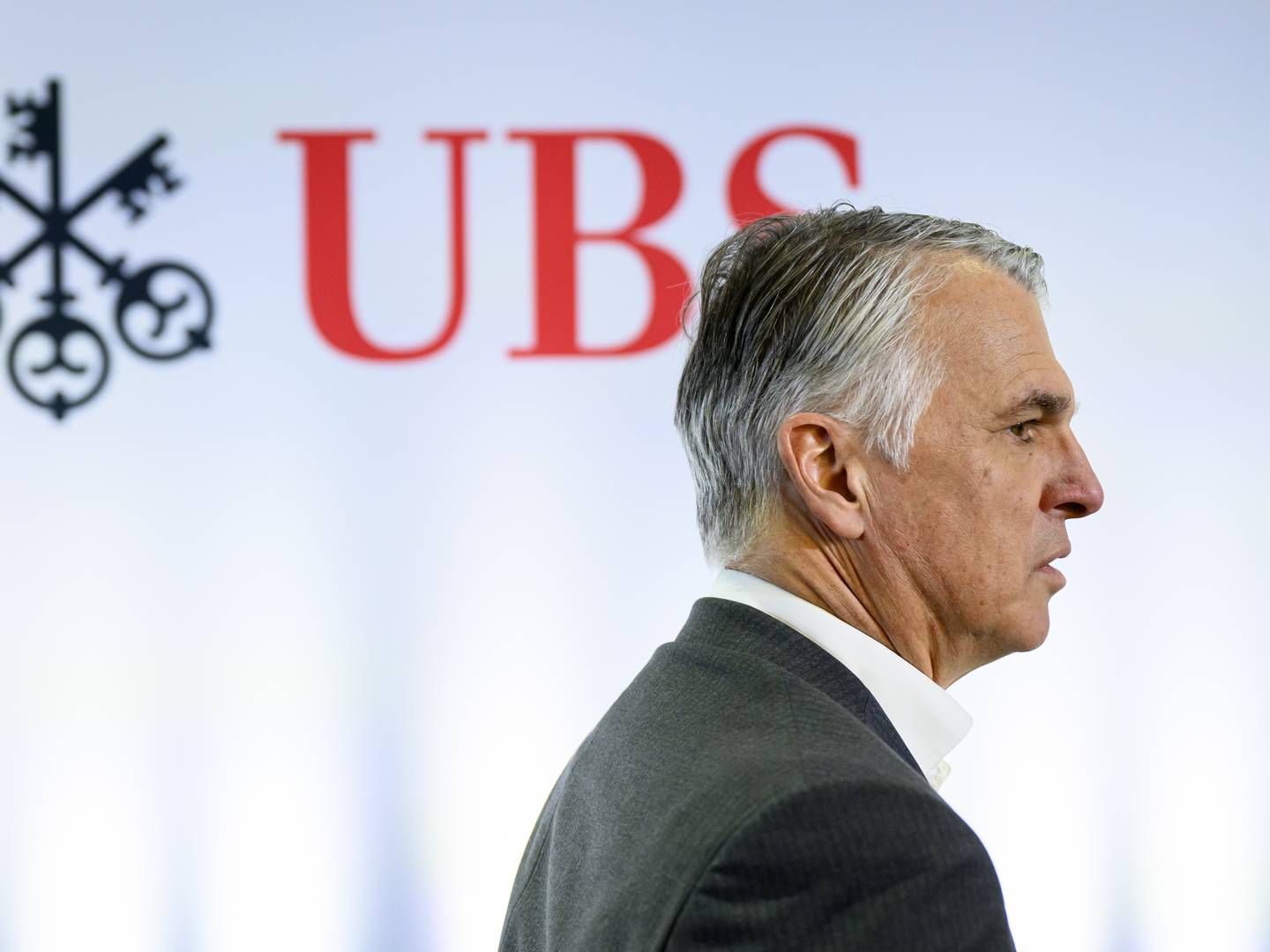 Sergio Ermotti bei einer Veranstaltung der UBS auf dem World Economic Forum 2024 in Davos. | Foto: picture alliance/KEYSTONE | LAURENT GILLIERON