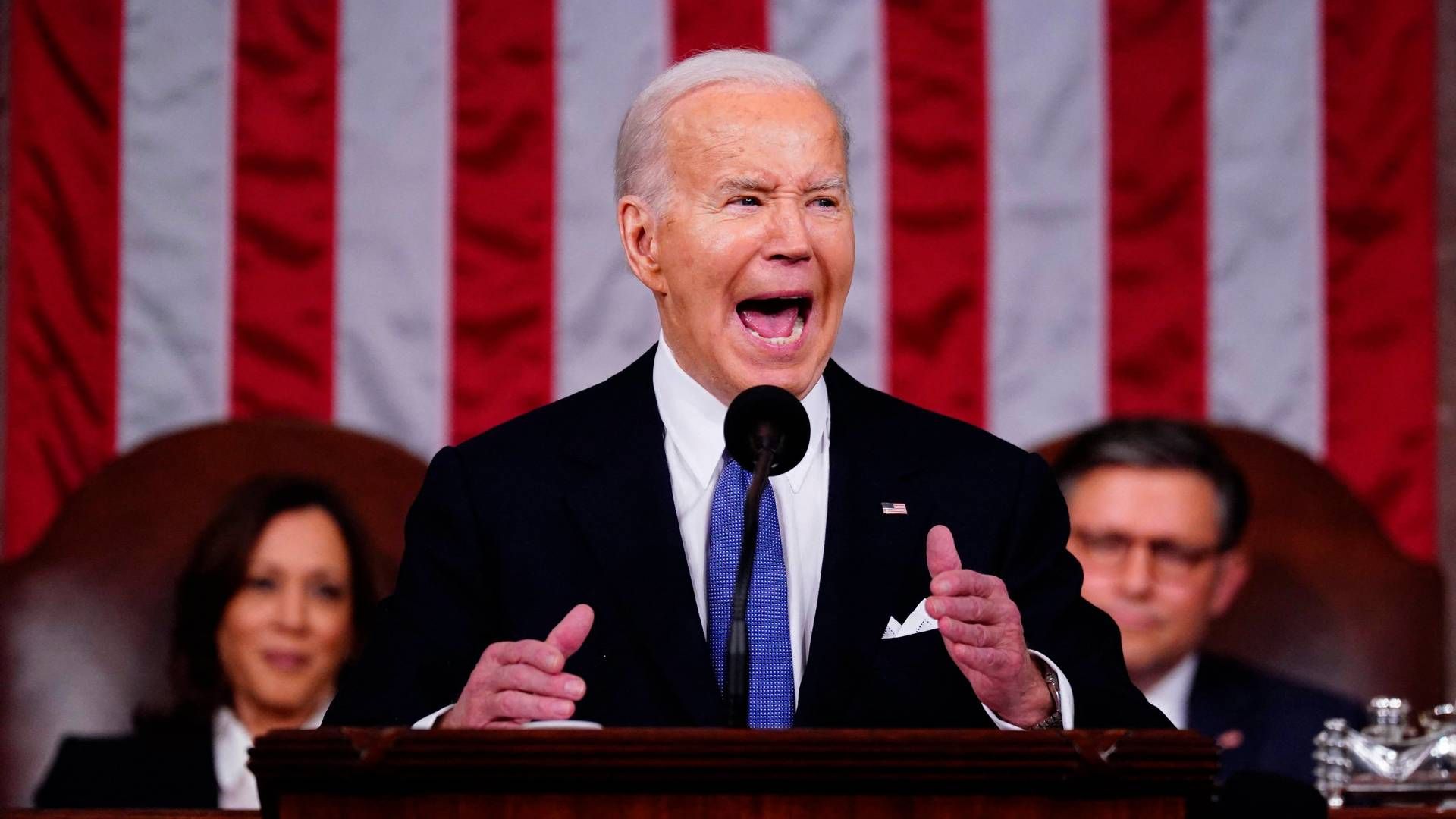 Joe Biden afholdt i nat sin fjerde og måske sidste State of the Union-tale. | Foto: Shawn Thew/AFP/Ritzau Scanpix