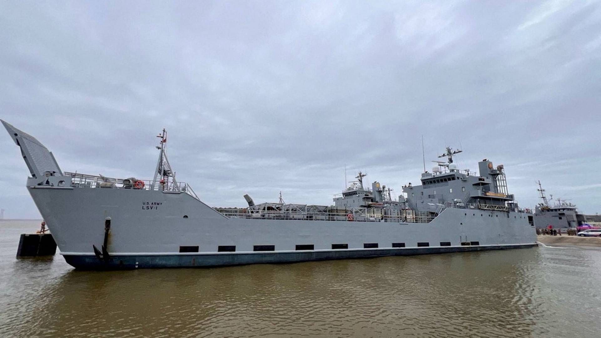 Den amerikanske centralkommando har offentliggjort et billede af det fragtskib, som lørdag amerikansk tid har sat kurs mod Middelhavet. | Foto: Us Centcom Via X/Reuters/Ritzau Scanpix
