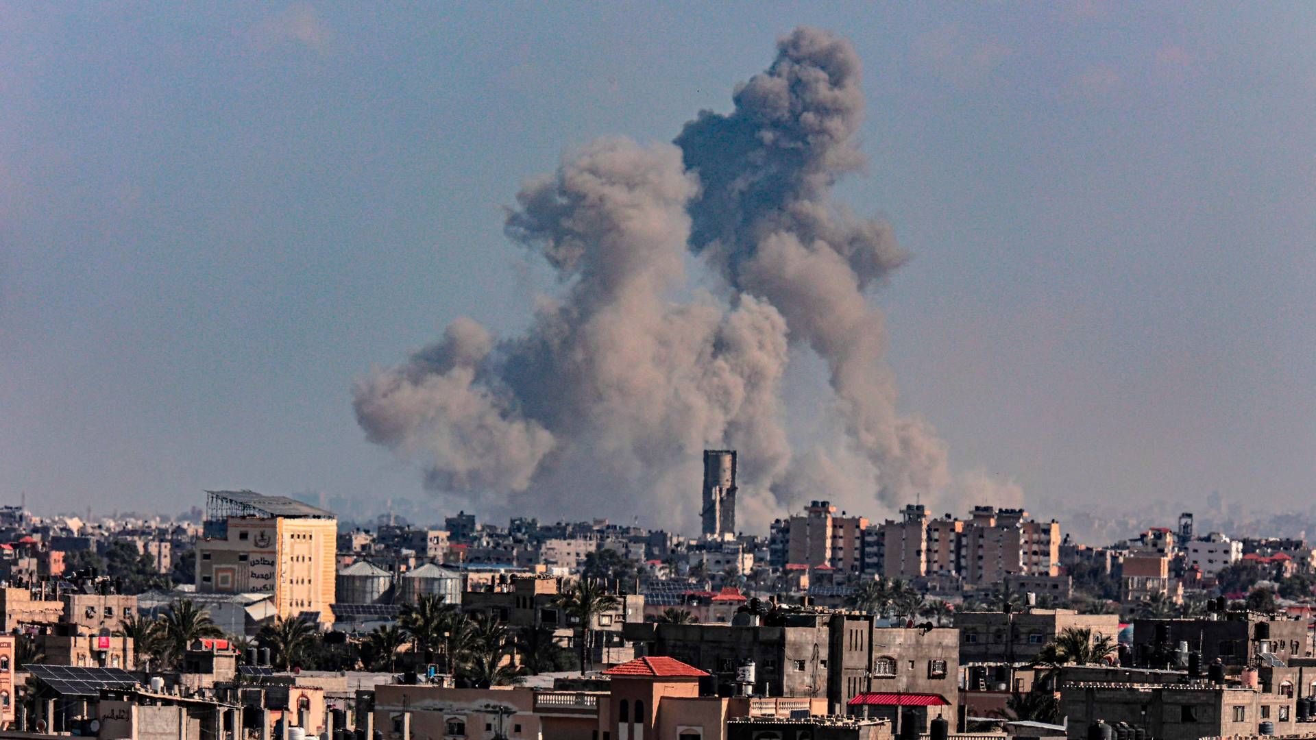 Billede fra den sydlige del af Gaza-striben taget mandag. | Foto: Said Khatib