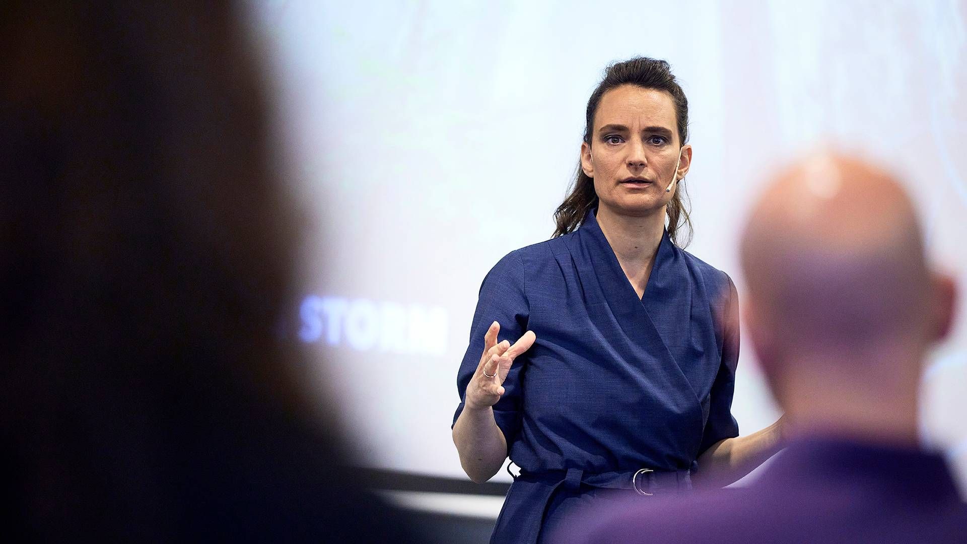 Laura Storm, en af hovedtænkerne bag konceptet regenerativ ledelse, besøgte sidste år Finanssektorens Uddannelsescenter. | Foto: The Blue Room for Fu