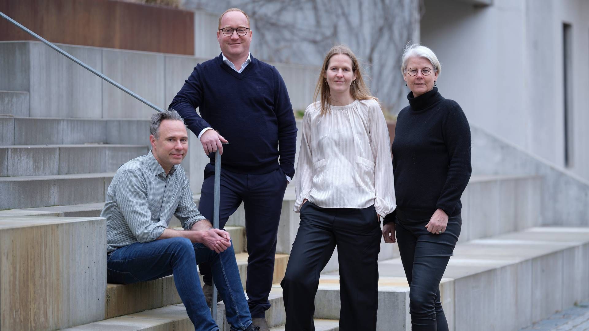 Ejerkredsen hos Energi & Miljø består nu af advokaterne (fra venstre) Asger Janfelt, Peter Nymann, Malene Blom Sillesen og Pernille Aagaard Truelsen. | Foto: PR