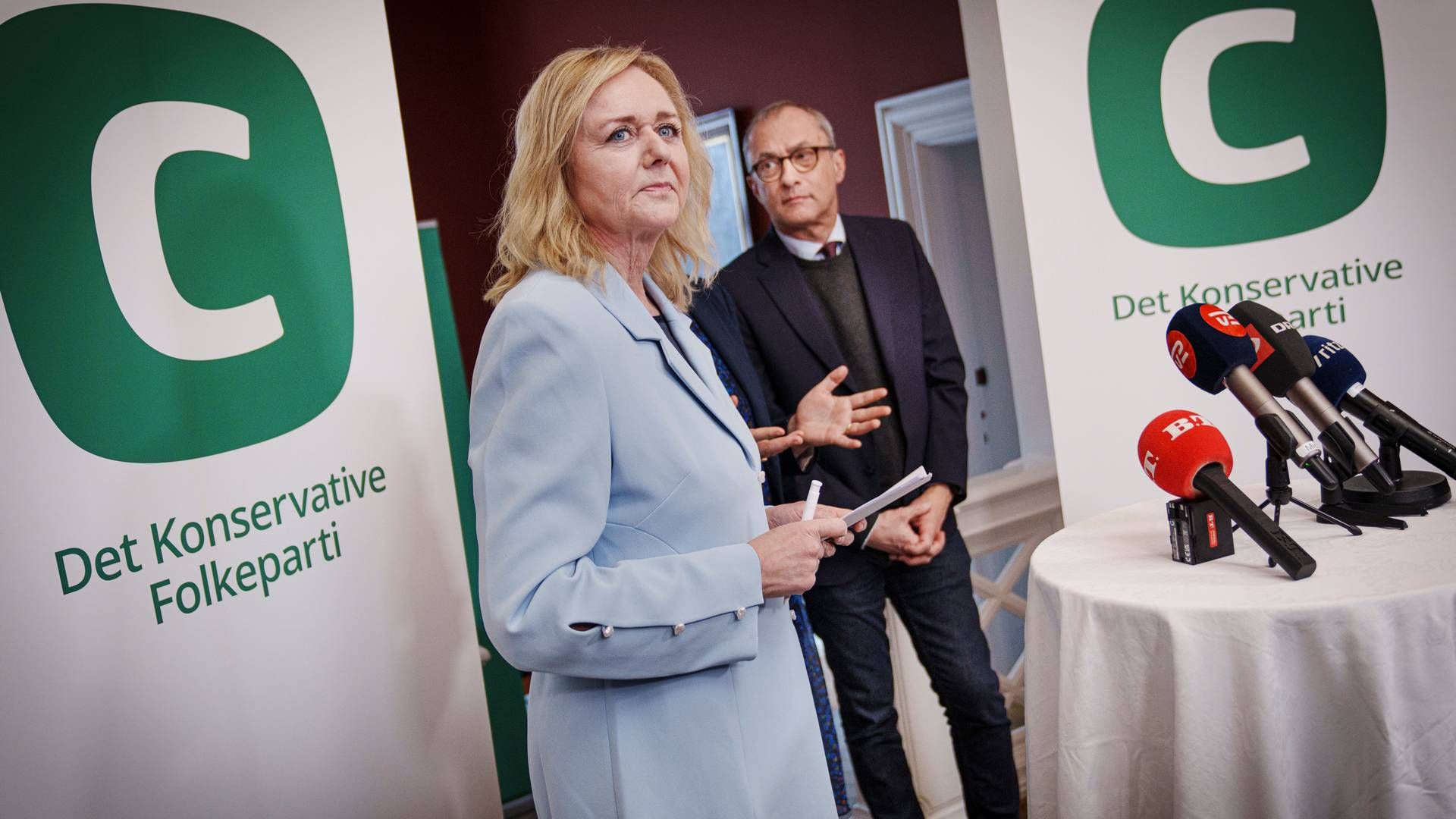 Mona Juul, ny politisk leder for Det Konservative Folkeparti, på et pressemøde onsdag | Foto: Liselotte Sabroe