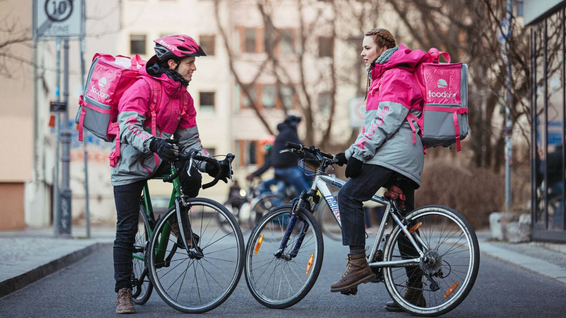 De lyserøde cykelbude får selskab af droner i Sverige | Foto: Pr / Foodora