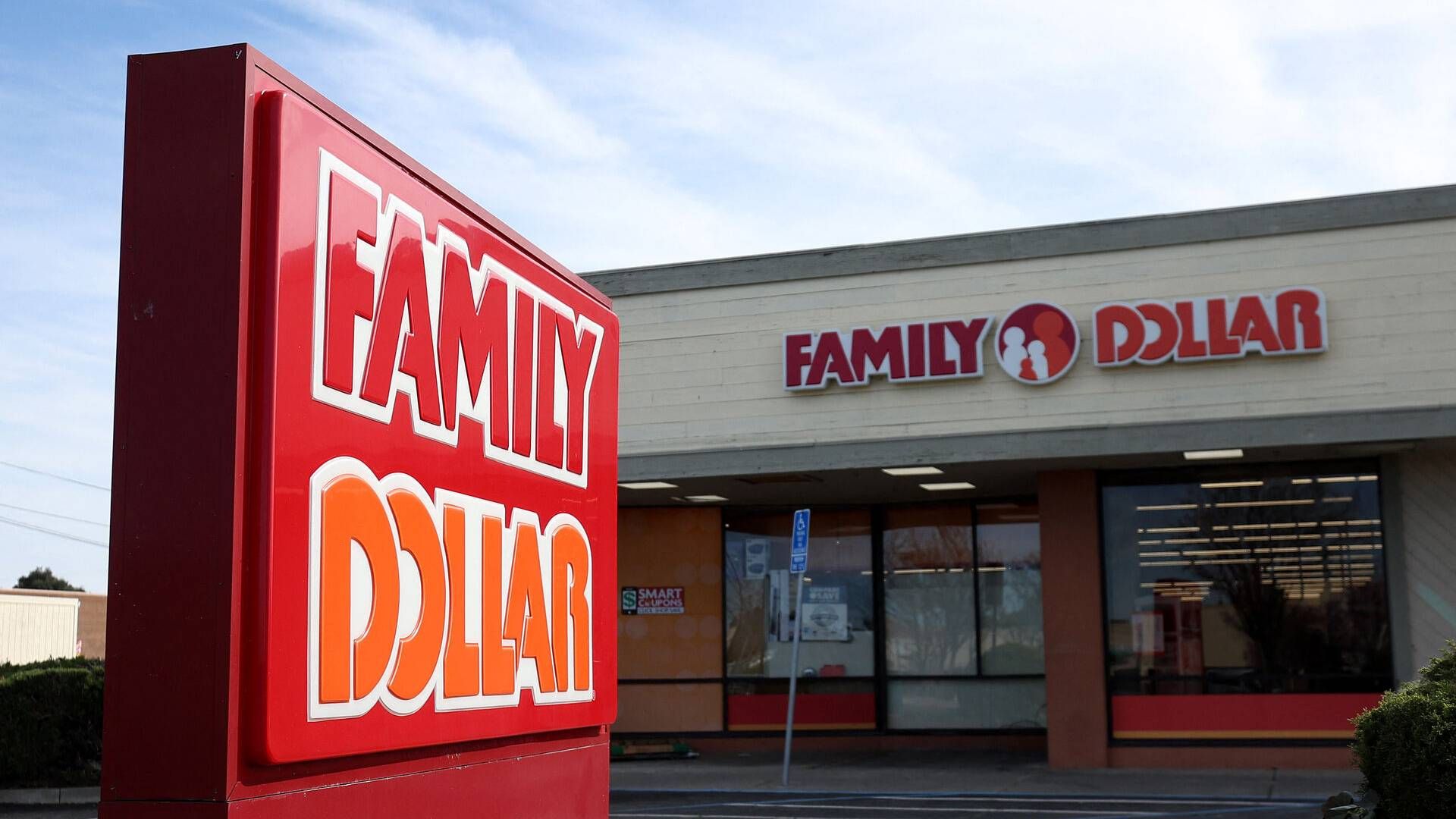 Family Dollar har i dag 8000 butikker i USA, hvoraf kæden vil lukke 600 allerede i år. | Foto: Justin Sullivan/AFP/Ritzau Scanpix