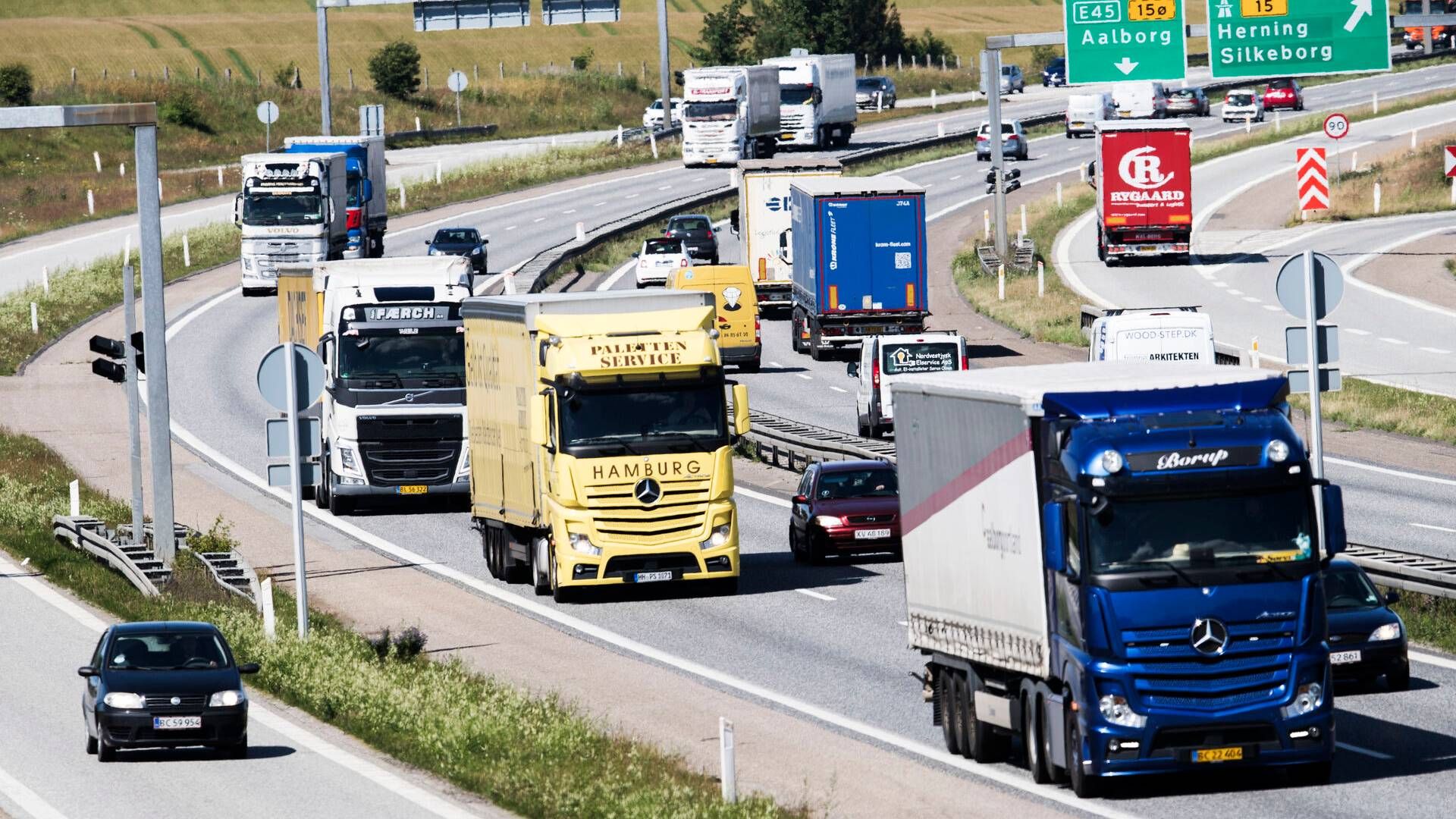 Det samlede transportarbejde med danske lastbiler lå i 2023 på sit højeste niveau siden 2012. Det viser tal fra Danmarks Statistik. | Foto: Tycho Gregers/Jyllands-Posten/Ritzau Scanpix