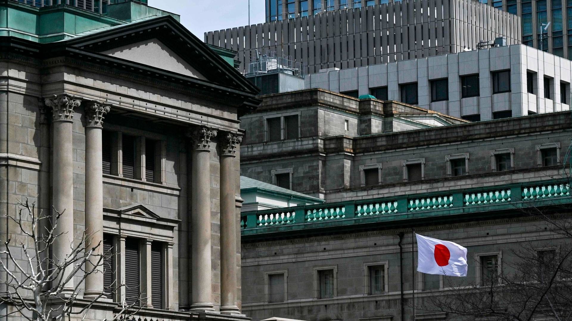 Det er første gang i 17 år, at Bank of Japan, som ses på billedet her, hæver renten. | Foto: Richard A. Brooks/AFP/Ritzau Scanpix