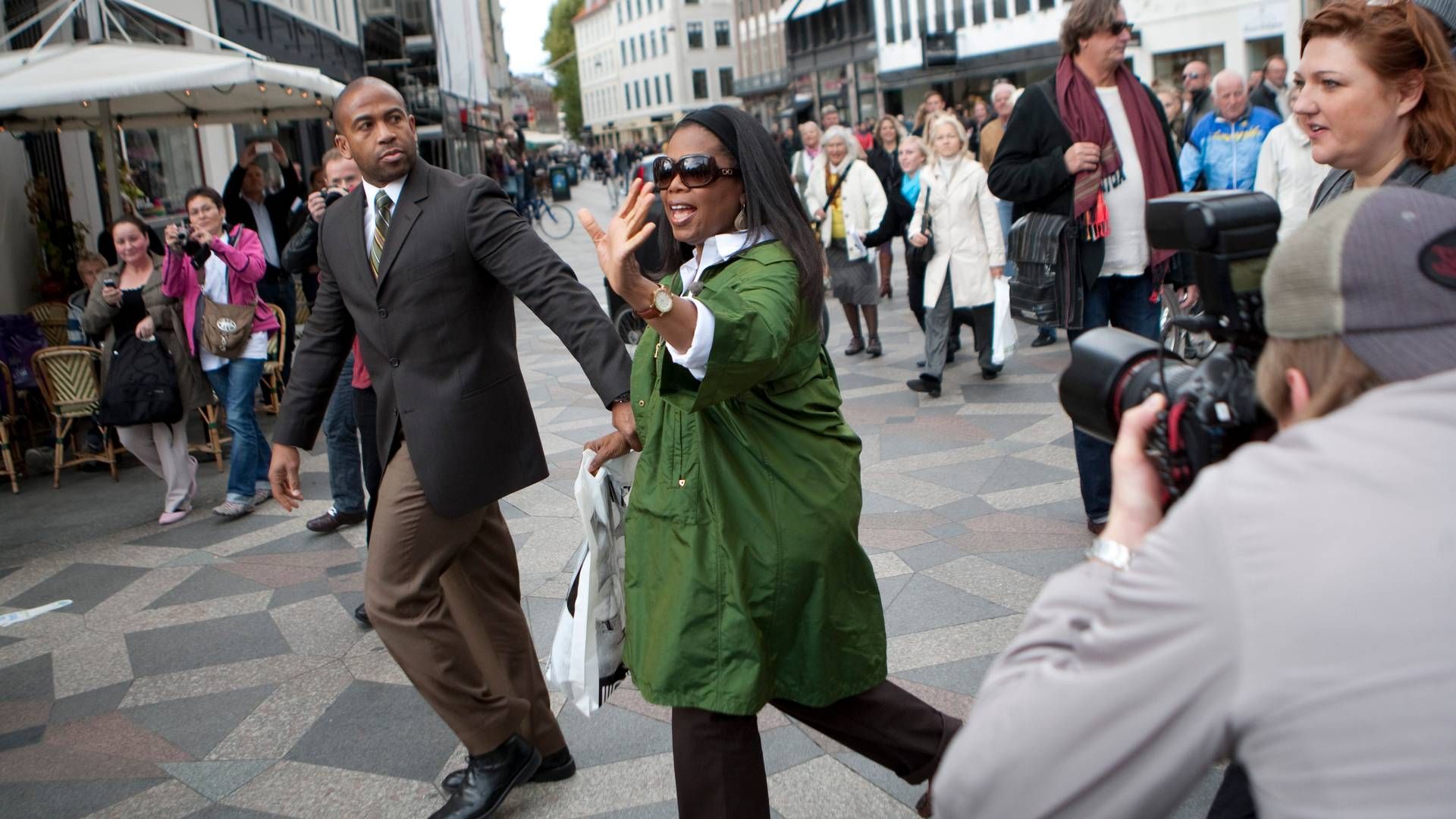 Den amerikanske talkshow-vært Oprah Winfrey var i 2009 på besøg i København. | Foto: Thomas Sjørup