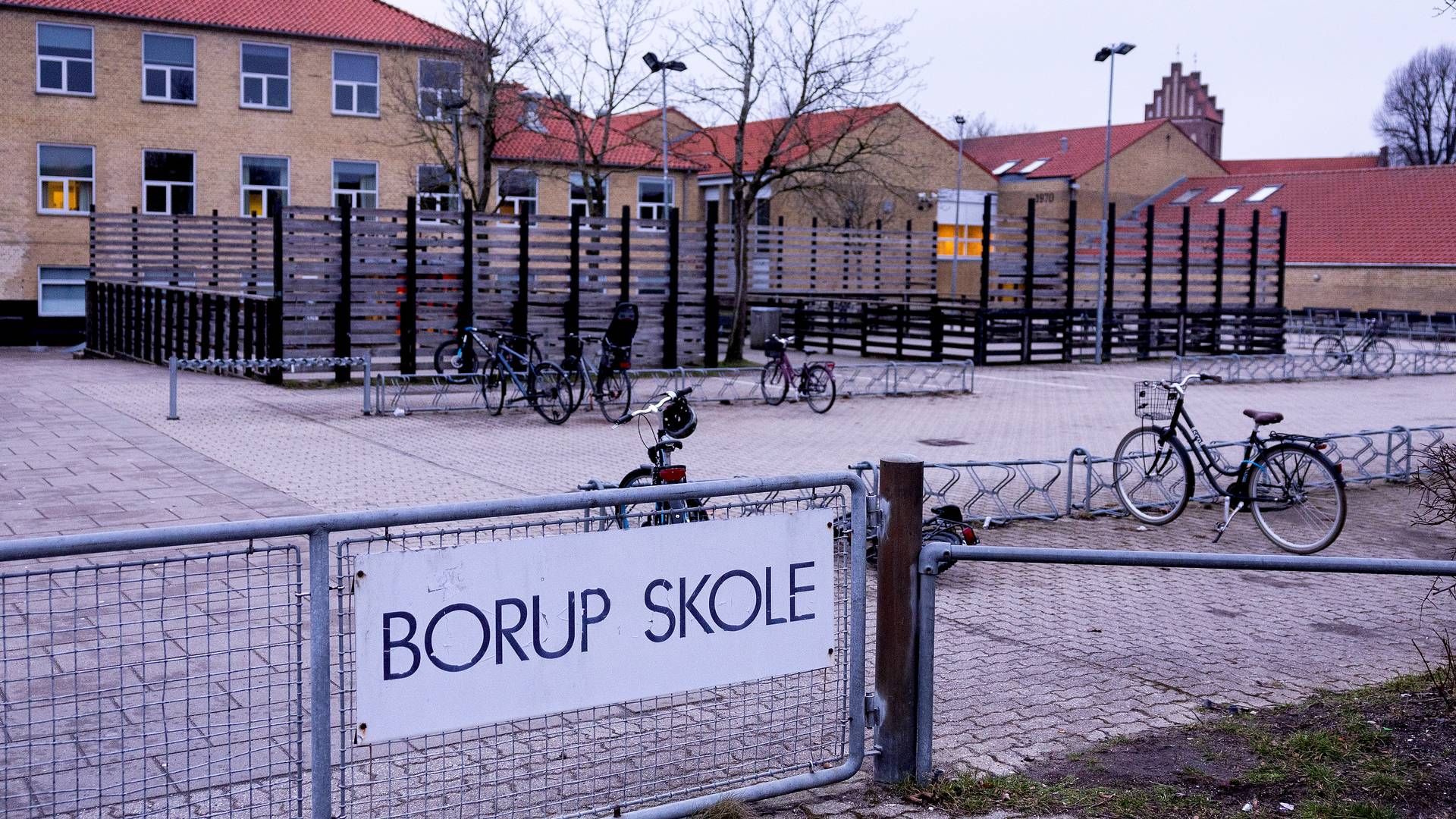 I februar kom det frem, at mere end 70 forældre til børn på Borup Skole har kritiseret håndteringen af, hvad de beskriver som en række hændelser, hvor elever i indskolingen har været udsat for grænseoverskridende adfærd. | Foto: Jens Dresling/Ritzau Scanpix