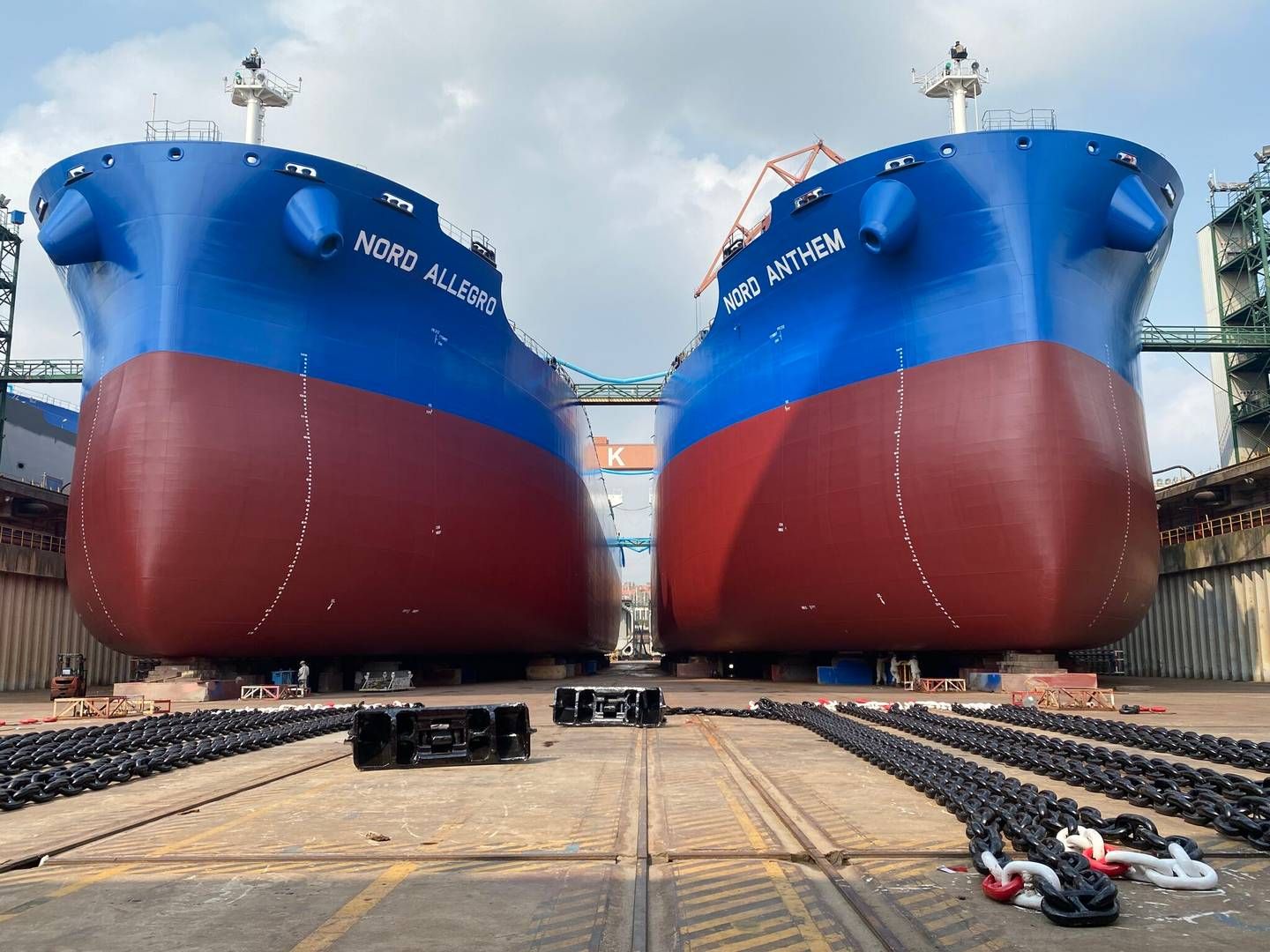 To af Nordens supramax-skibe under konstruktion i 2022. | Photo: Norden