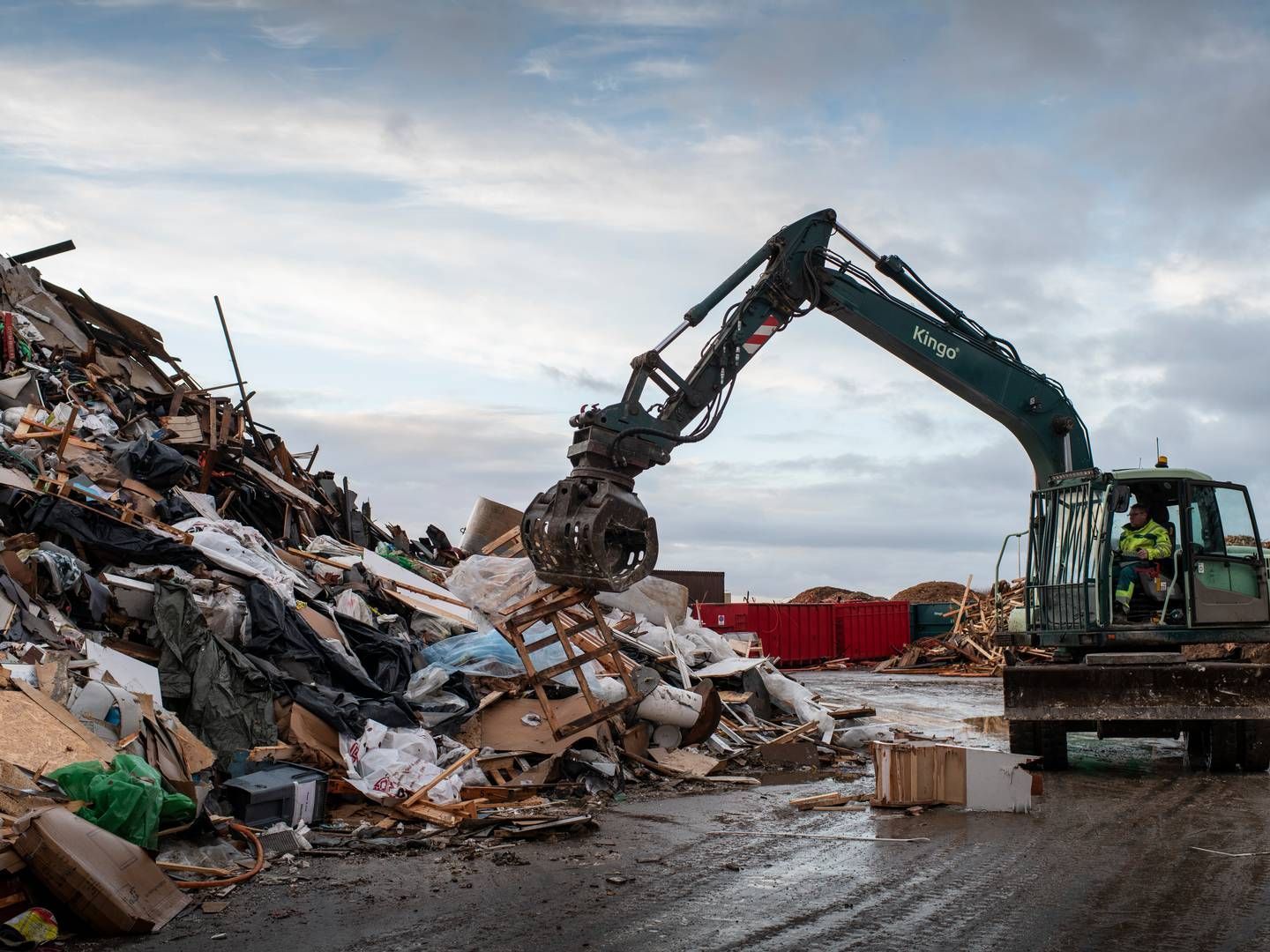 Kingo Recycling, der blandt andet holdet til i Silkeborg, varetager Kingo-koncernens opgaver inden for genanvendelse af bygge- og anlægsaffald. | Foto: Joachim Ladefoged