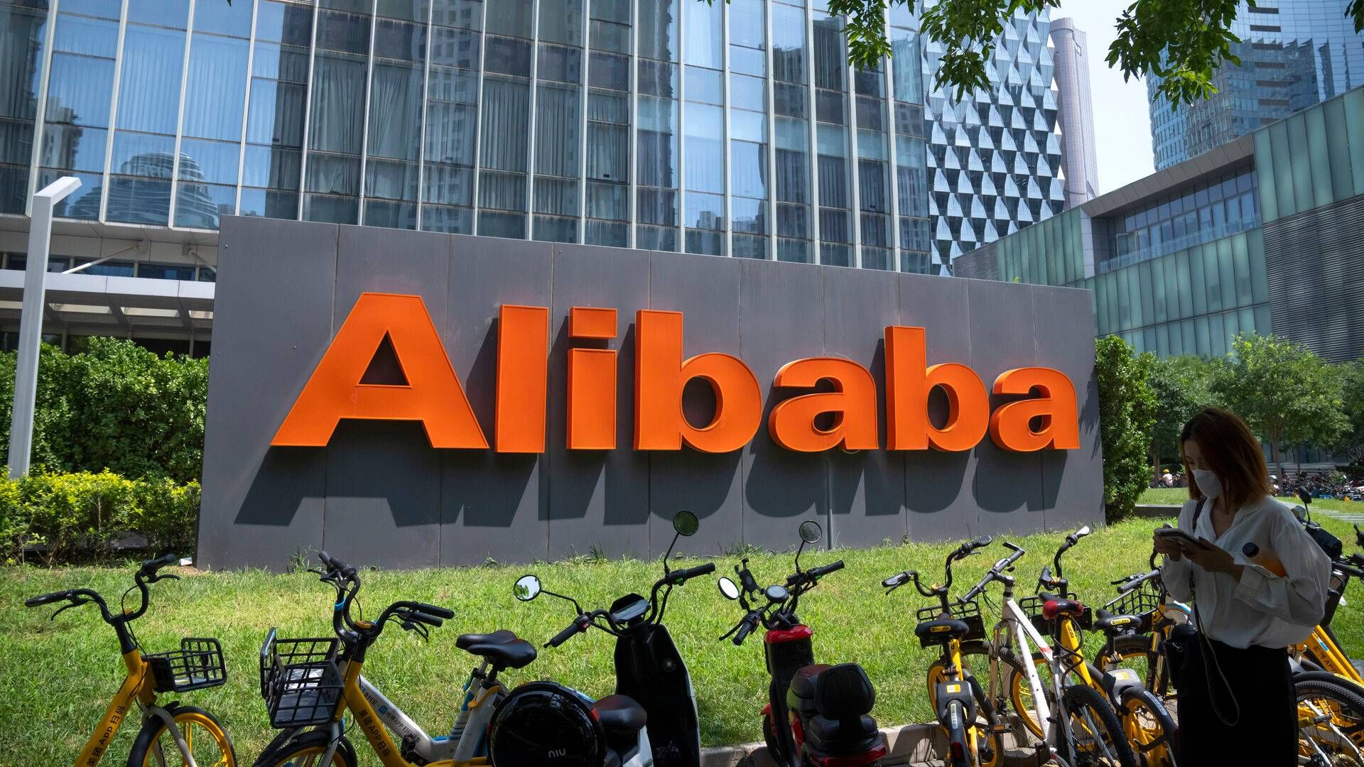 Den kinesiske e-handelskæmpe Alibabas kontor i Beijing. | Foto: Mark Schiefelbein/AP/Ritzau Scanpix