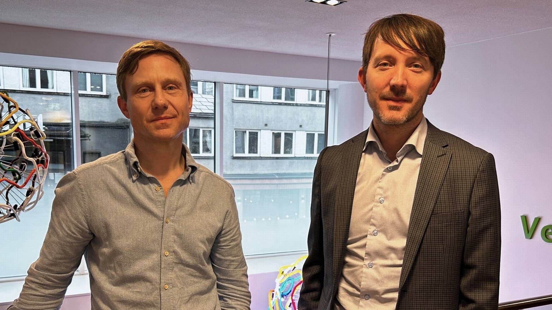 Bjørn Tore Urdal and Karl Storvik manage NOK 8bn through the Eika Norden equity fund. | Photo: Trym Isaksen