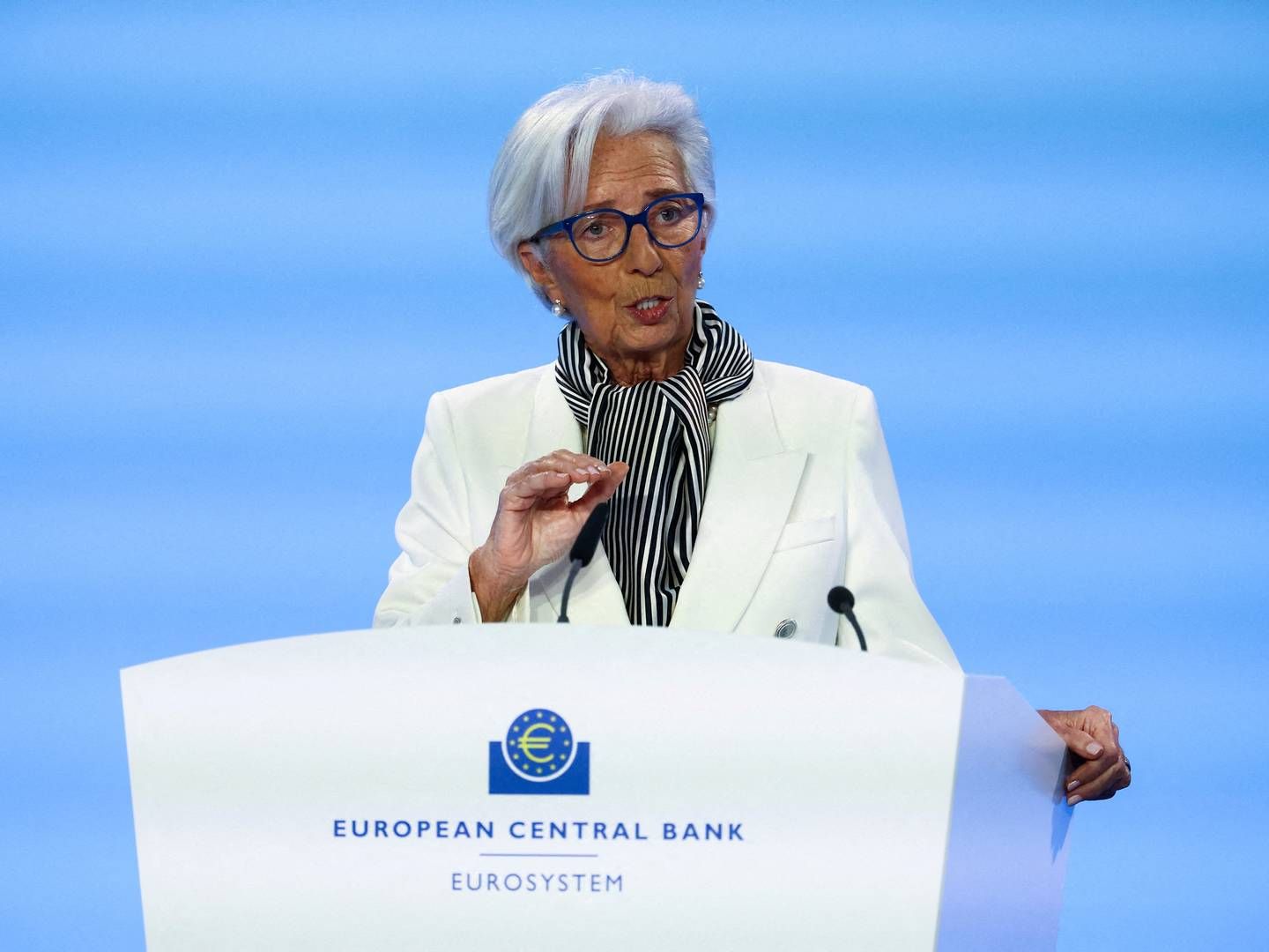 Flere i ECB og ikke mindst topchef Christine Lagarde har i en rum tid indikeret, at en eventuel rentenedsættelse kunne finde sted i juni. | Foto: Kai Pfaffenbach/Reuters/Ritzau Scanpix