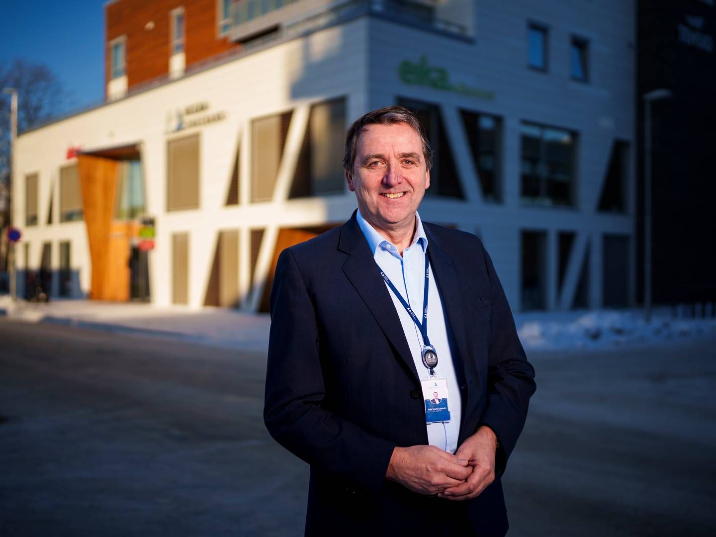 GODT FORNØYD: Administrerende banksjef i Hegra Sparebank, Arne Martin Laukvik, leverer tidenes kvartalstall. | Foto: Hegra Sparebank