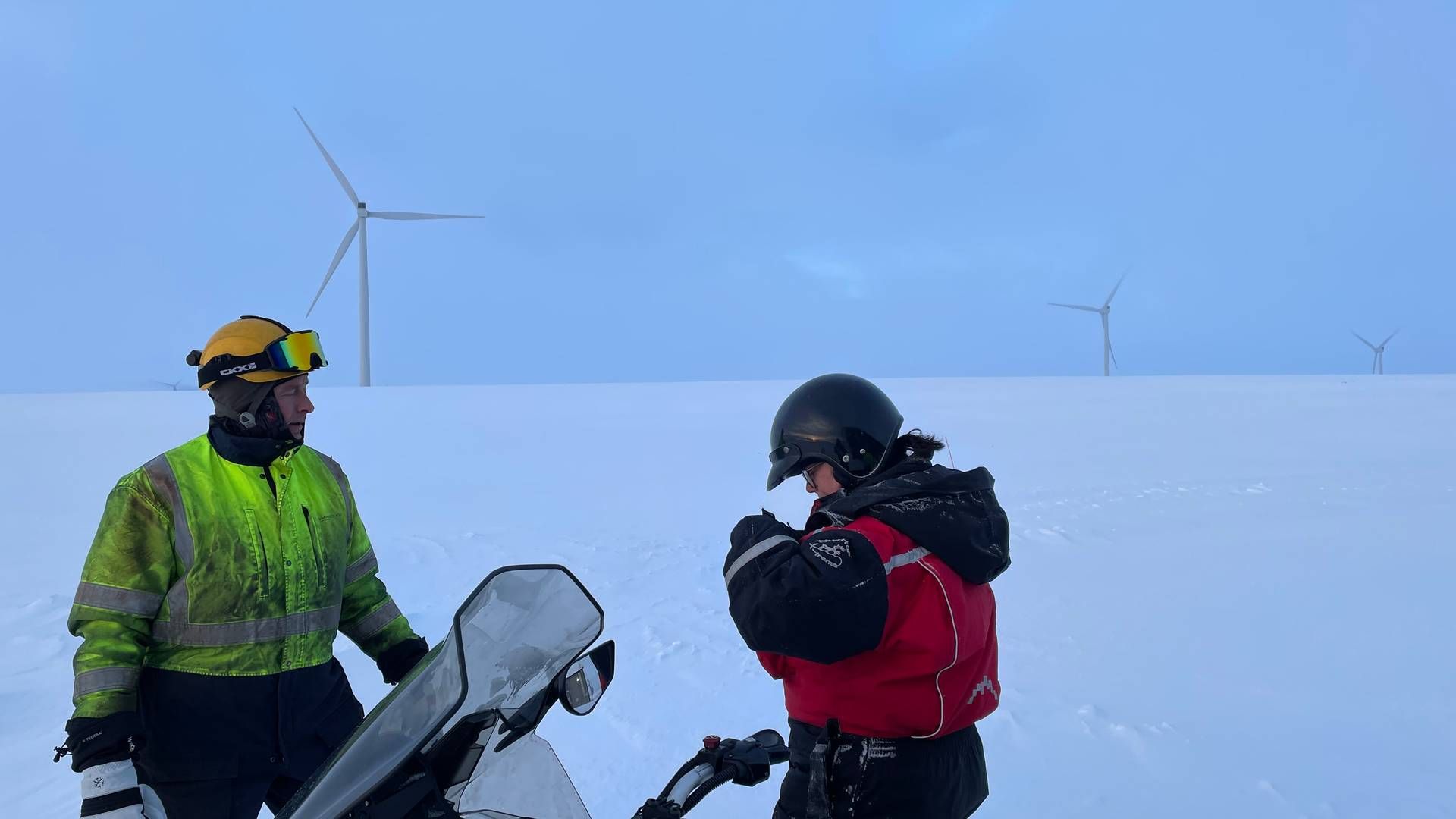 NOMINERT: EnergiWatch-journalist Linda Sandvik på reportasjetur til Raggovidda vindkraftpark i Finnmark. | Foto: Regine Hemmingsen, Innovasjon Norge