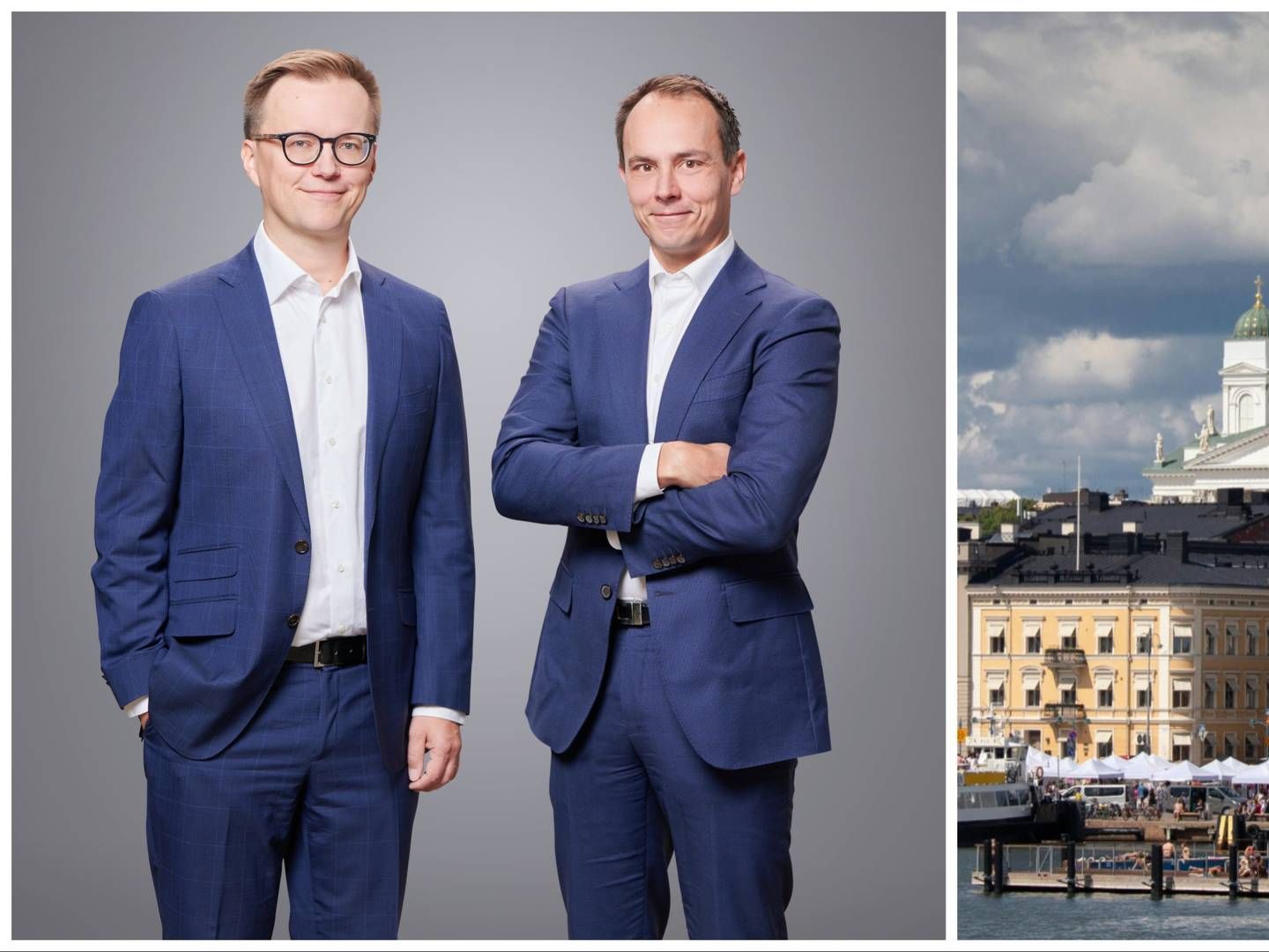 Helsinki-based portfolio managers of Schroders’ two Nordic equity funds Jan Brännback (l.) and Janne Lähdesmäki (r.). | Photo: PR Schroders (l.) and Pexels: Antti Kulmanen.