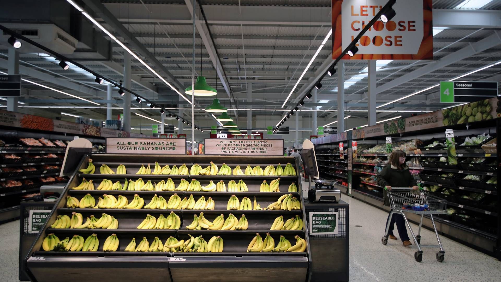 Den britiske dagligvarekæde Asda er blandt de selskaber, der er kommet i myndighedernes søgelys i undersøgelsen af greenwashing. | Foto: Molly Darlington/Reuters/Ritzau Scanpix