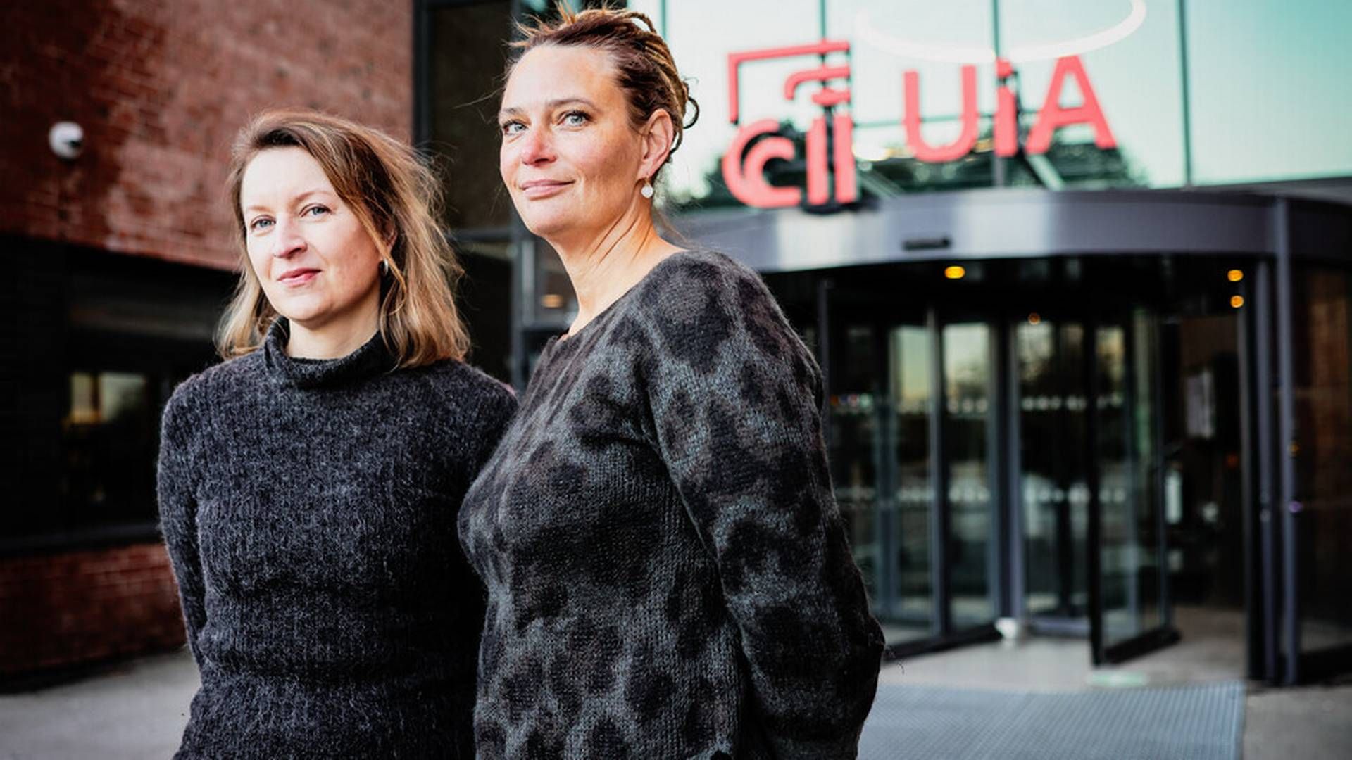 PILOT: Samfunnsforskerne Laura Tolnov Clausen og Mikaela Vasstrøm ved UiA vil ha et «nasjonalt kompetanseråd for vindkraft». | Foto: Damares Stenbakk / UiA
