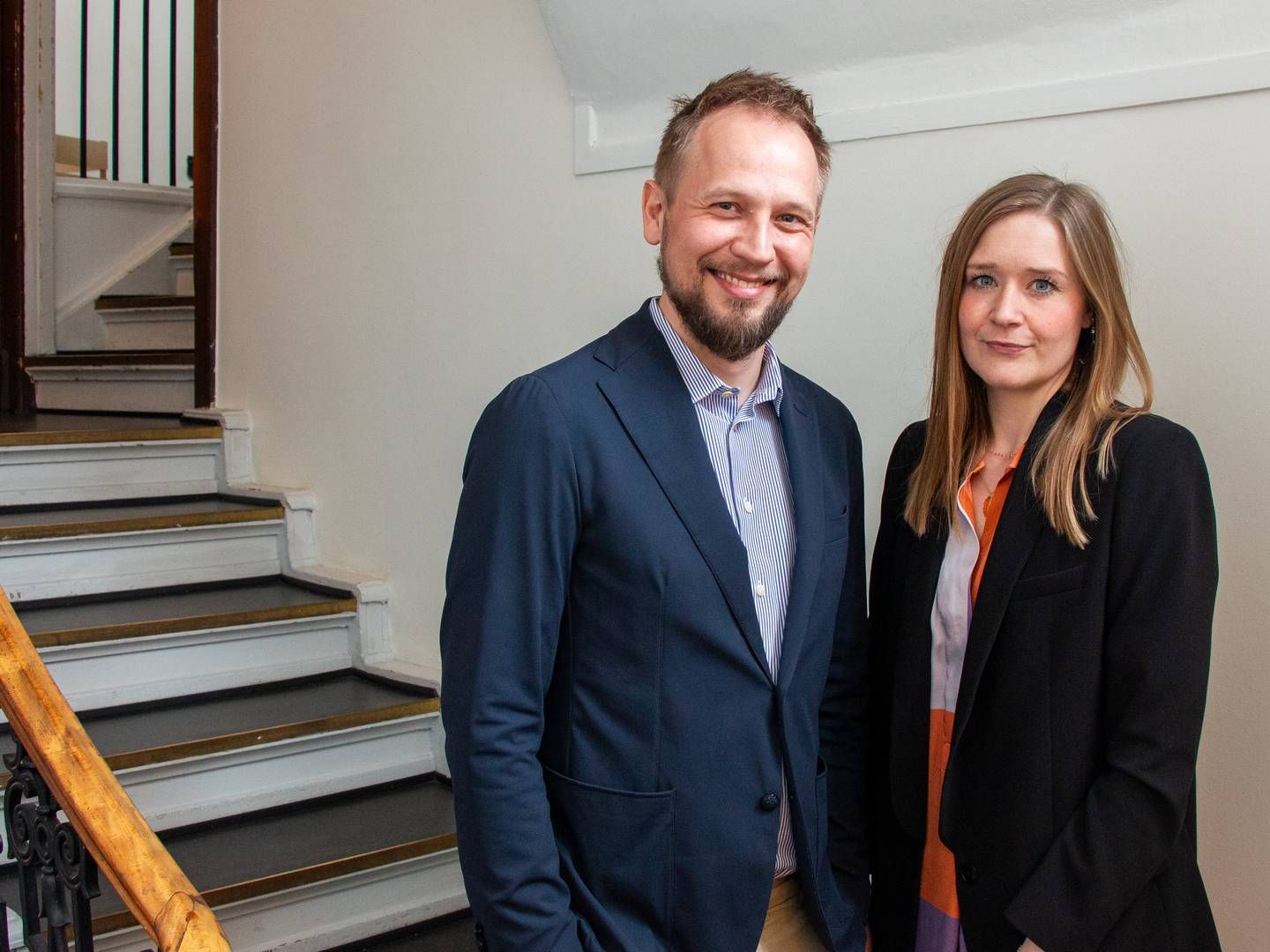 Christina Fuglsang kommer til at arbejde side om side med adm. direktør Mikkel Salgaard Bendtsen. | Foto: Geelmuyden Kiese PR