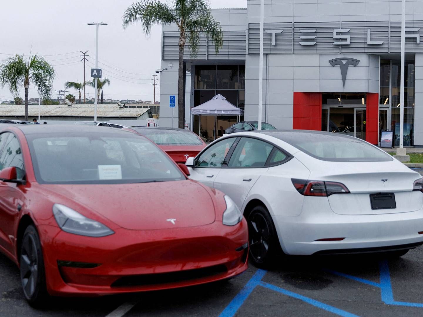 Tesla leverede i første kvartal ca. 386.810 elbiler. | Foto: Mike Blake/Reuters/Ritzau Scanpix