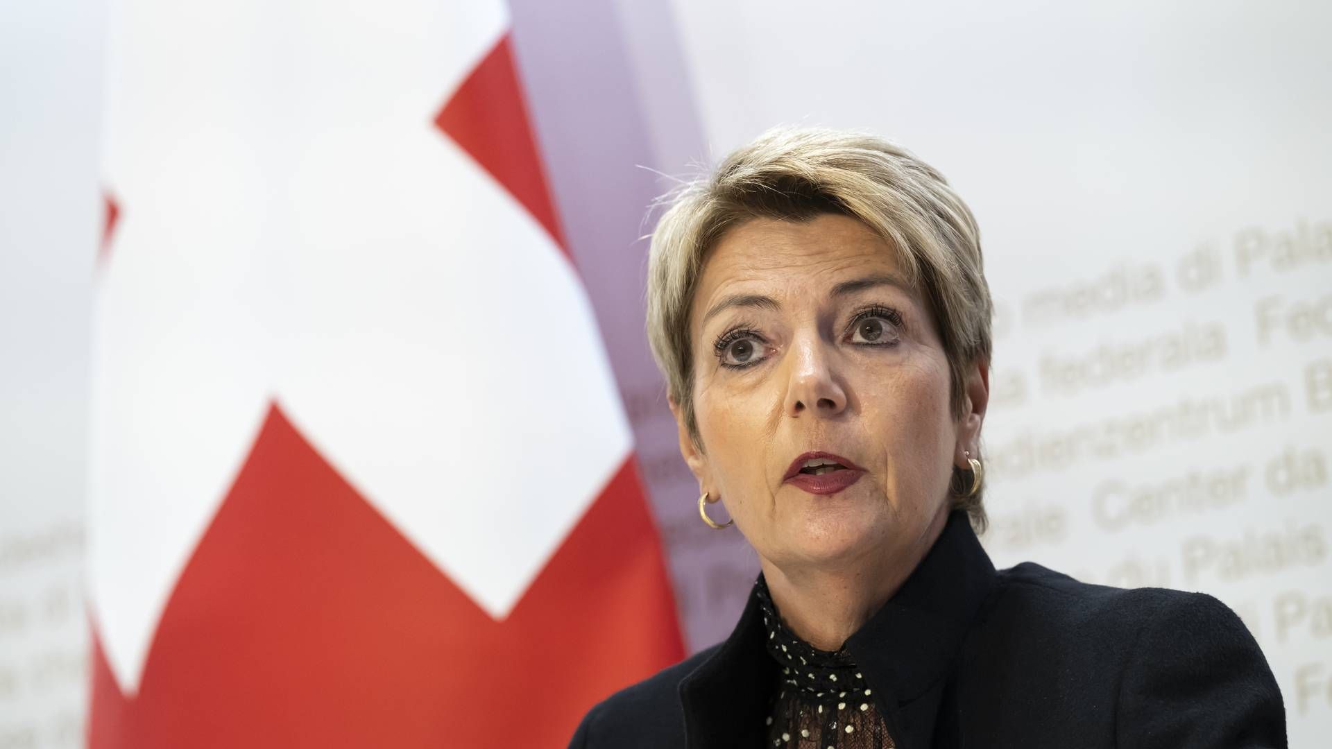 Hat keine guten Nachrichten für die UBS: die Schweizer Finanzministerin Karin Keller-Sutter. | Foto: picture alliance/KEYSTONE | ANTHONY ANEX