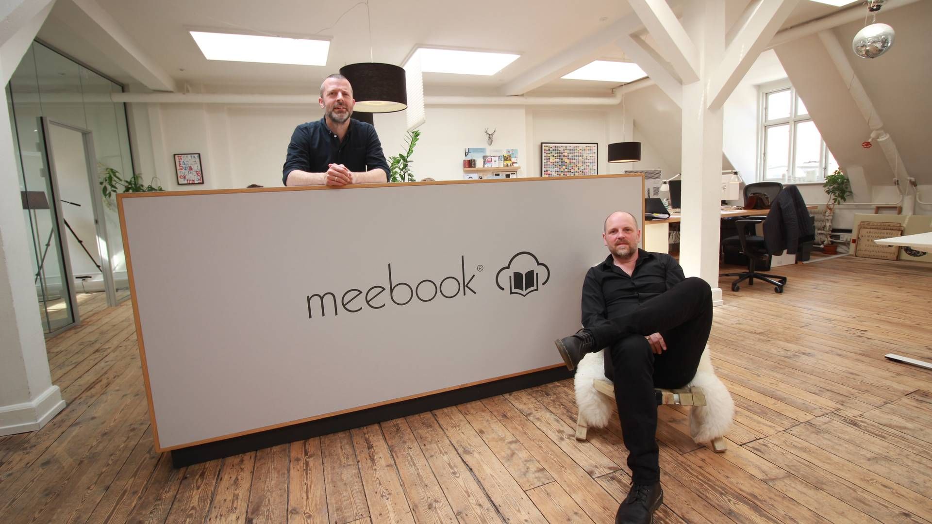 Meebooks stiftere, Jesper Rømer (tv.) og Søren Adolph, som har været med til at sælge læringsplatformen til Visma | Foto: Visma / PR