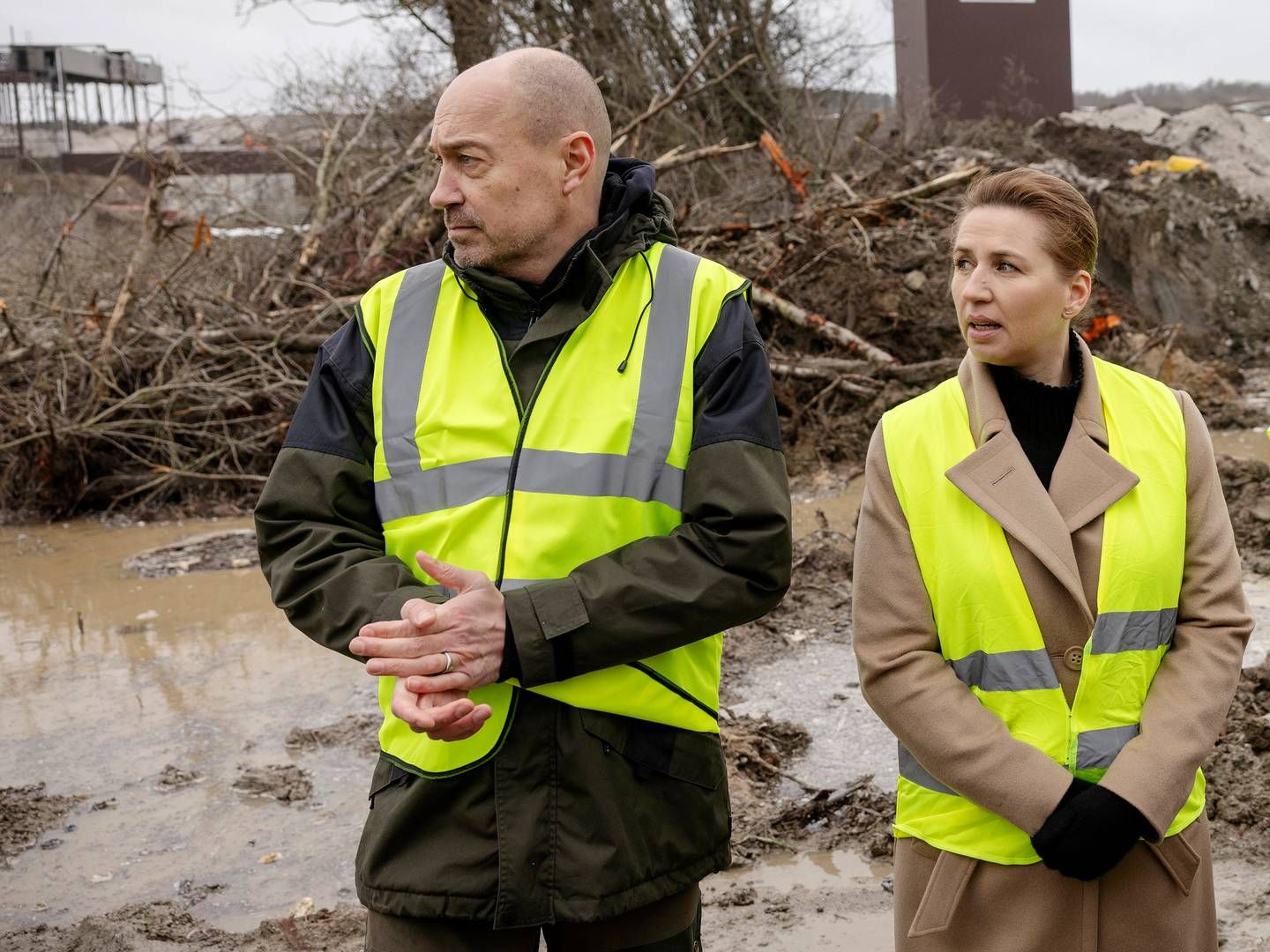 Miljøminister Magnus Heunicke (S) inspicerede i januar Nordic Wastes grund sammen med blandt andre statsminister Mette Frederiksen (S). | Foto: Casper Dalhoff