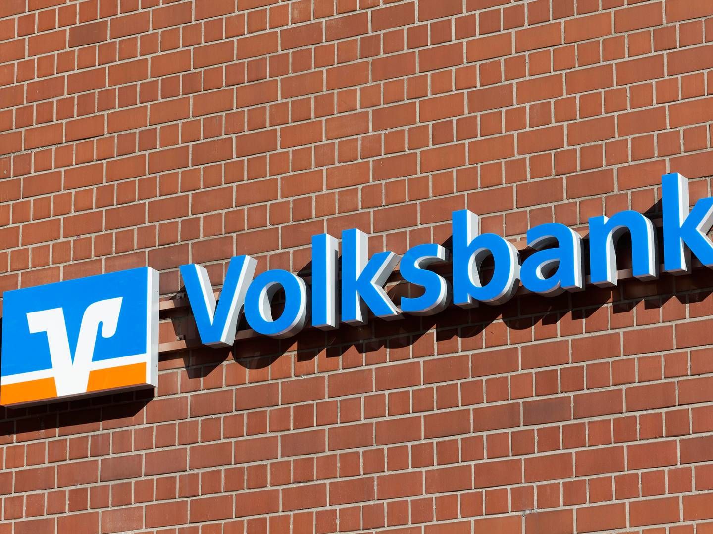 Das Logo der Volksbanken. | Foto: picture alliance / imageBROKER | Karl F. Schöfmann
